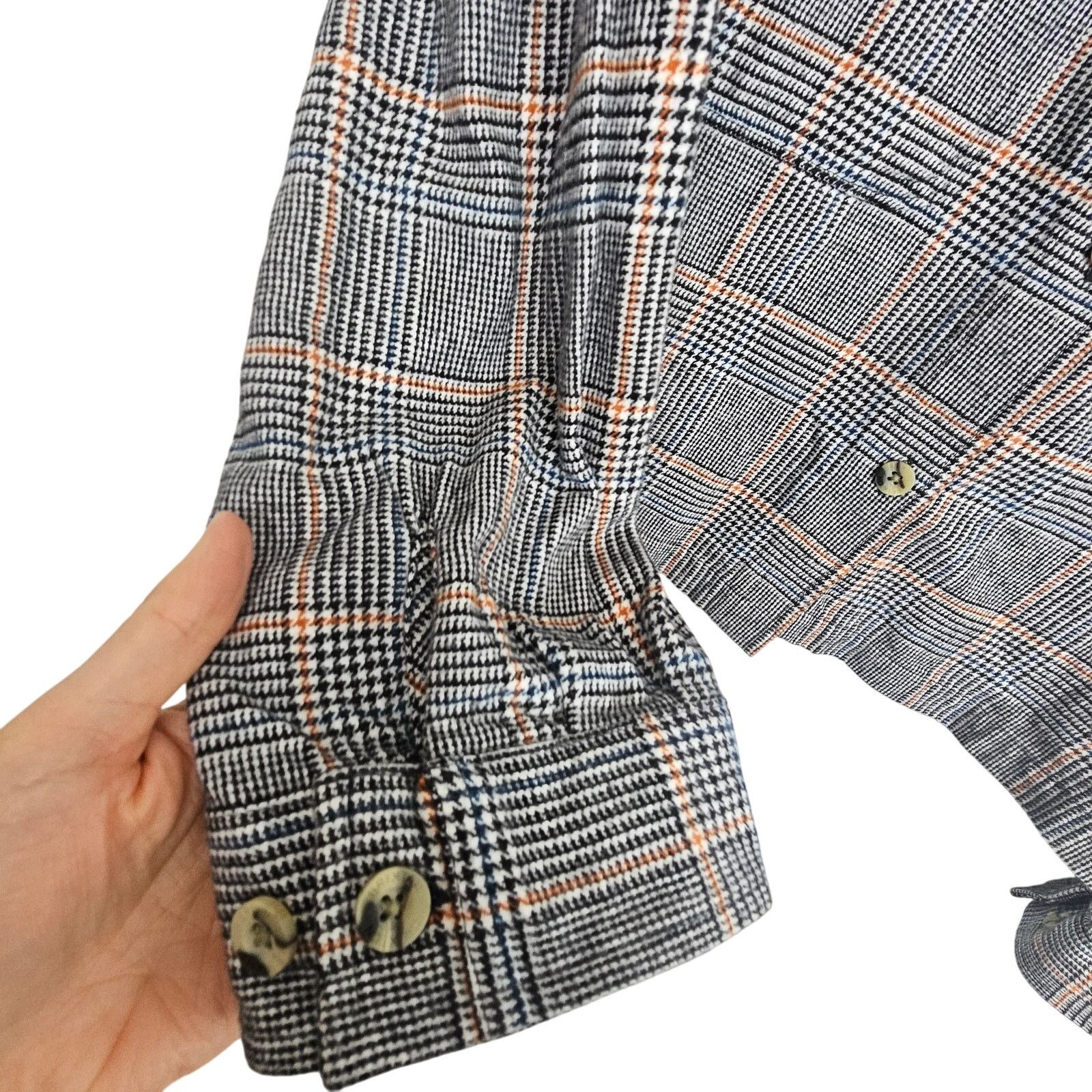 Brixton Brixton Womens Bowery Cropped Flannel Shacket Houndstooth XL Size XL / US 12-14 / IT 48-50 - 5 Thumbnail