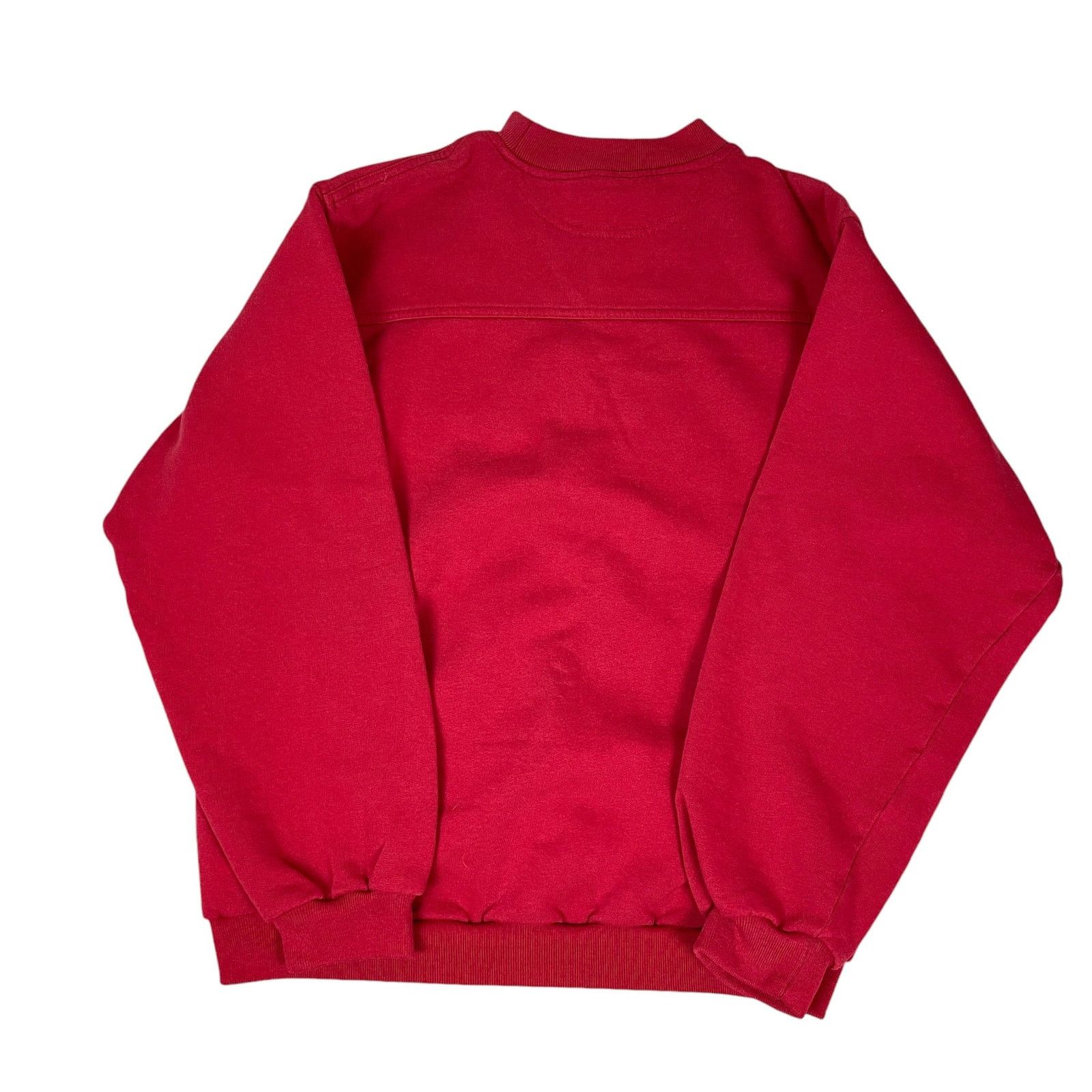 Nike × Vintage Nike Men's Red Cotton Swoosh Crew Neck Pullover Sweatshirt Size US M / EU 48-50 / 2 - 5 Thumbnail