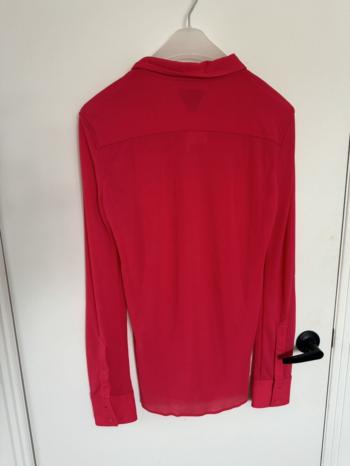Bottega Veneta BNWT $1500 Bottega Veneta red blouse see through shirt Size M / US 6-8 / IT 42-44 - 8 Thumbnail