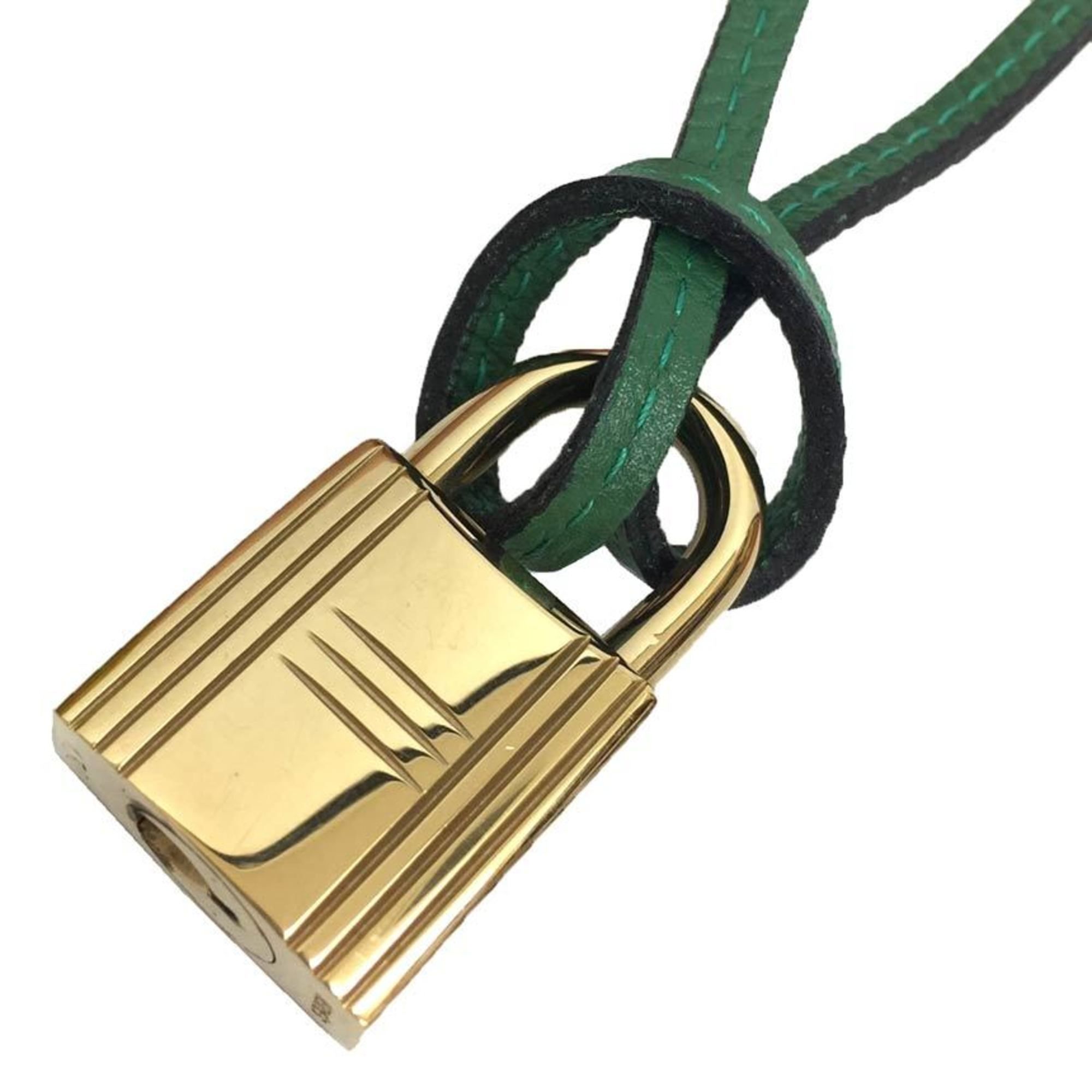 image of Hermes Pendant Necklace Raniere Cadena Set Charm Green Gold Aq9444, Women's