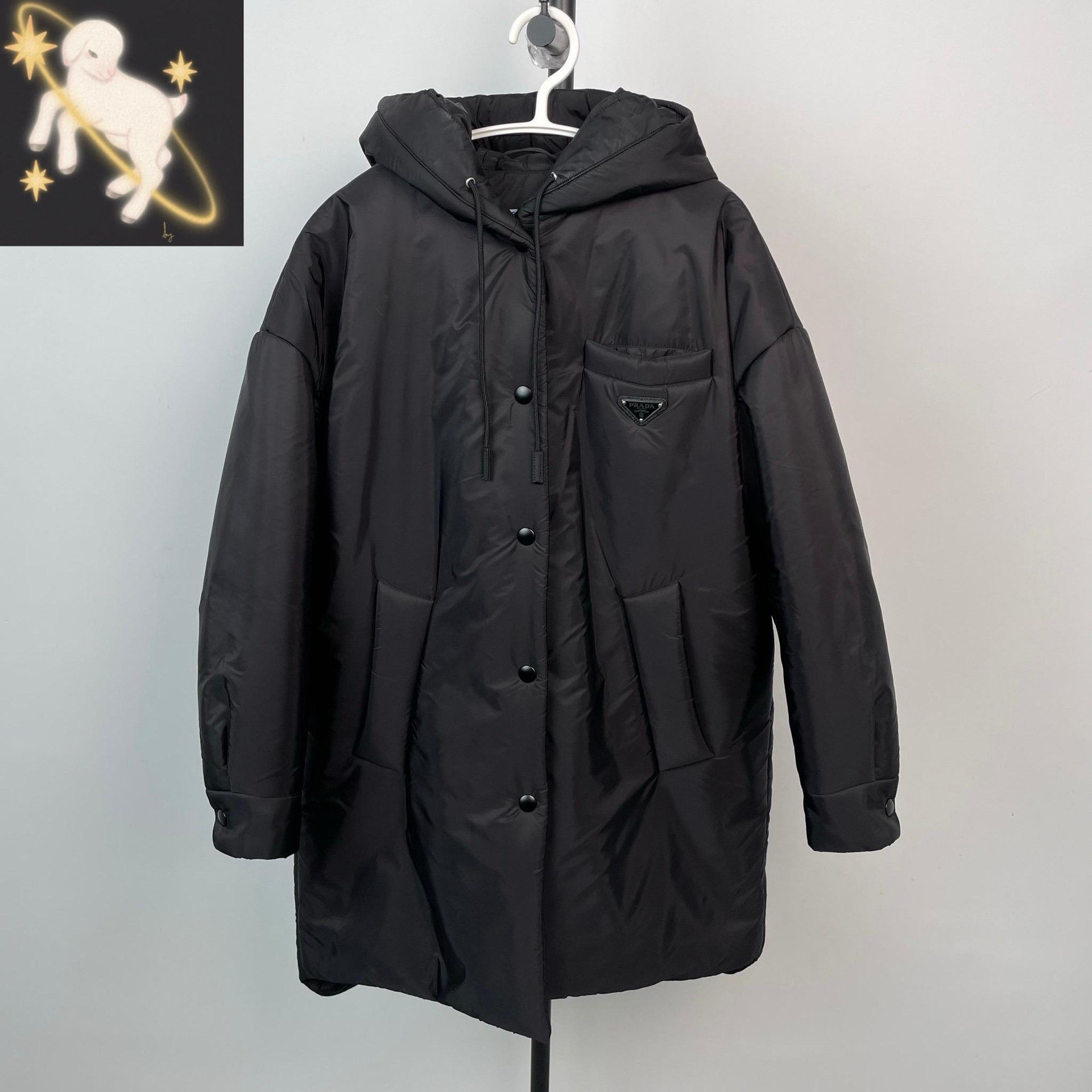 Prada Prada Metallic Long Black Heavy Coat 36 Men Size US S / EU 44-46 / 1 - 1 Thumbnail