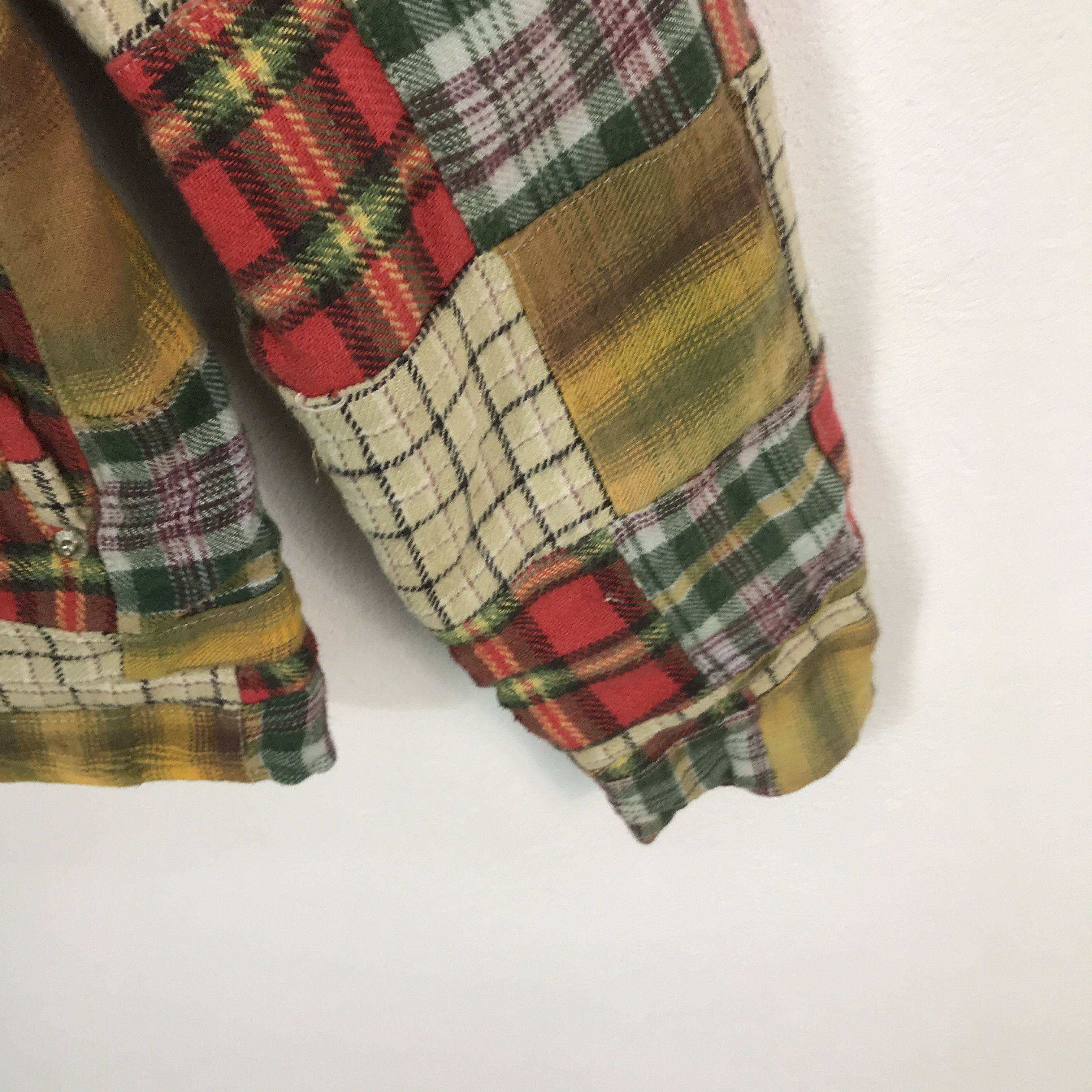 Japanese Brand × Vintage Vtg Japanese brand patchwork Tartan designs button jacket Size US M / EU 48-50 / 2 - 6 Thumbnail
