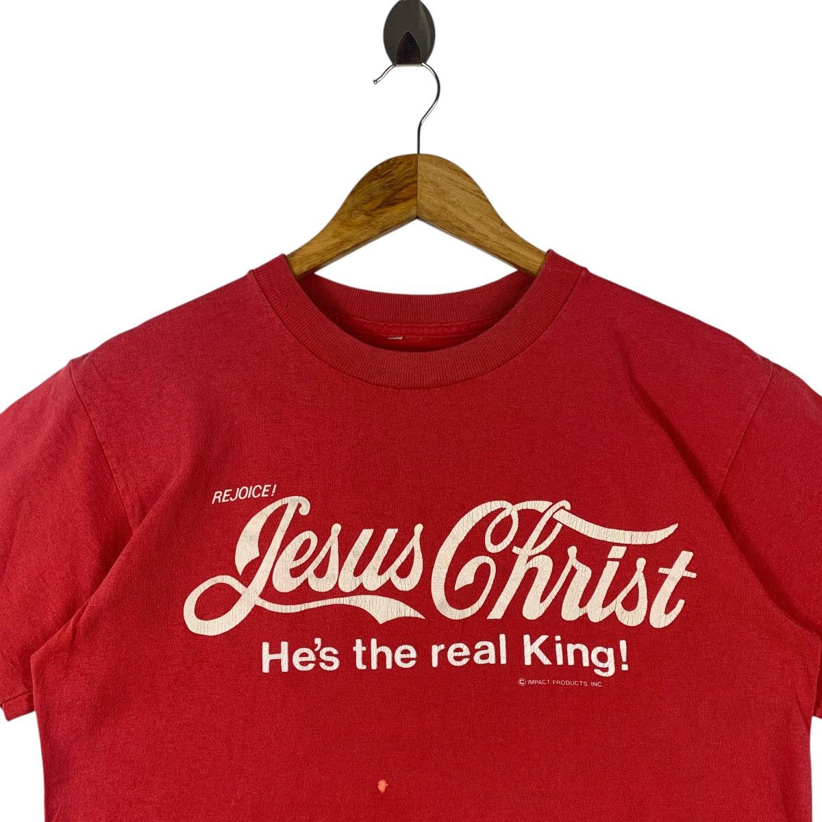 Coca Cola × Vintage Vintage 90s JESUS CHRIST he’s the real king coca cola tee Size US M / EU 48-50 / 2 - 2 Thumbnail