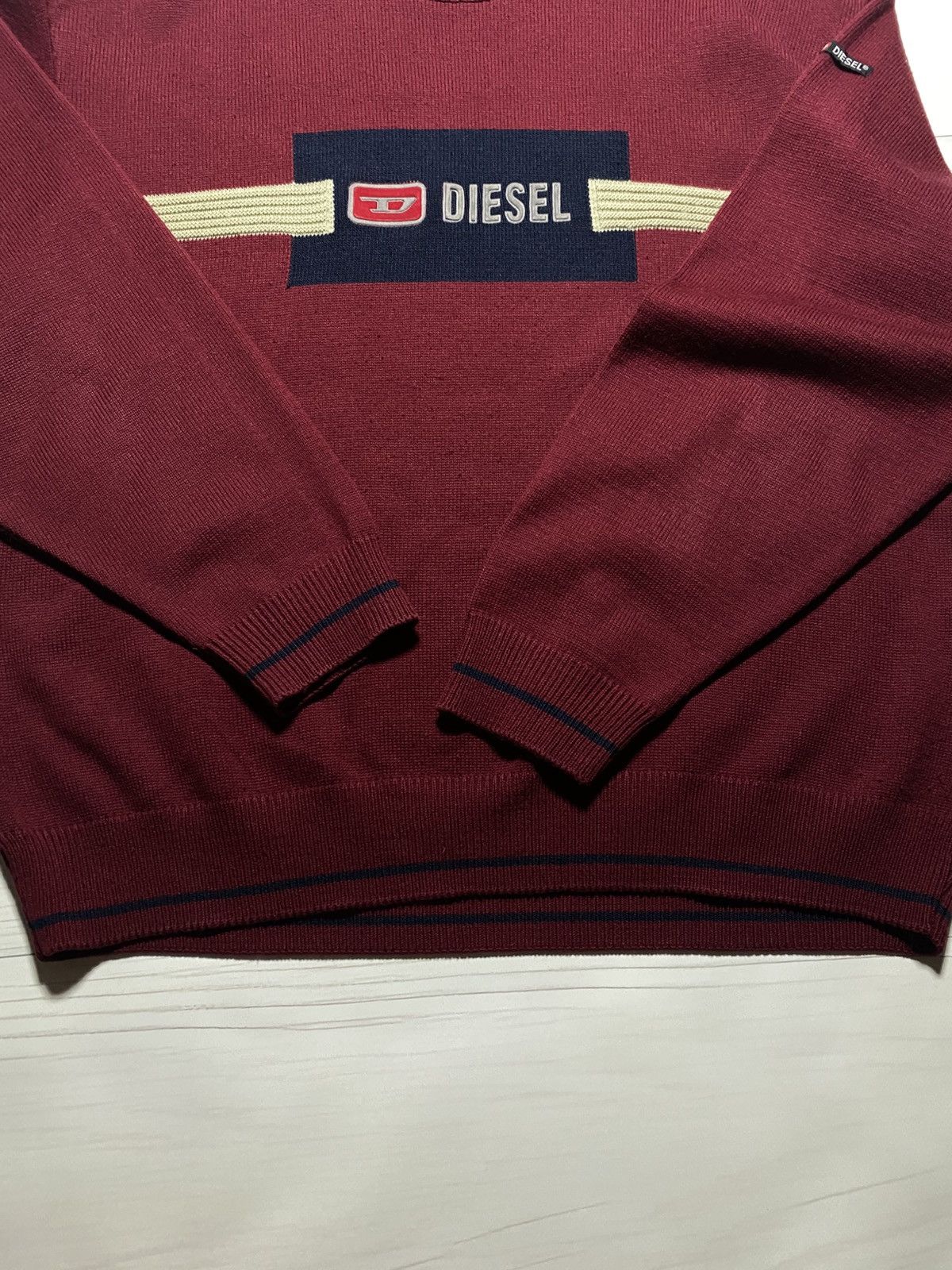 Diesel × Vintage Vintage Diesel Big Logo Box Fit oversize y2k sweater Size US XL / EU 56 / 4 - 10 Thumbnail