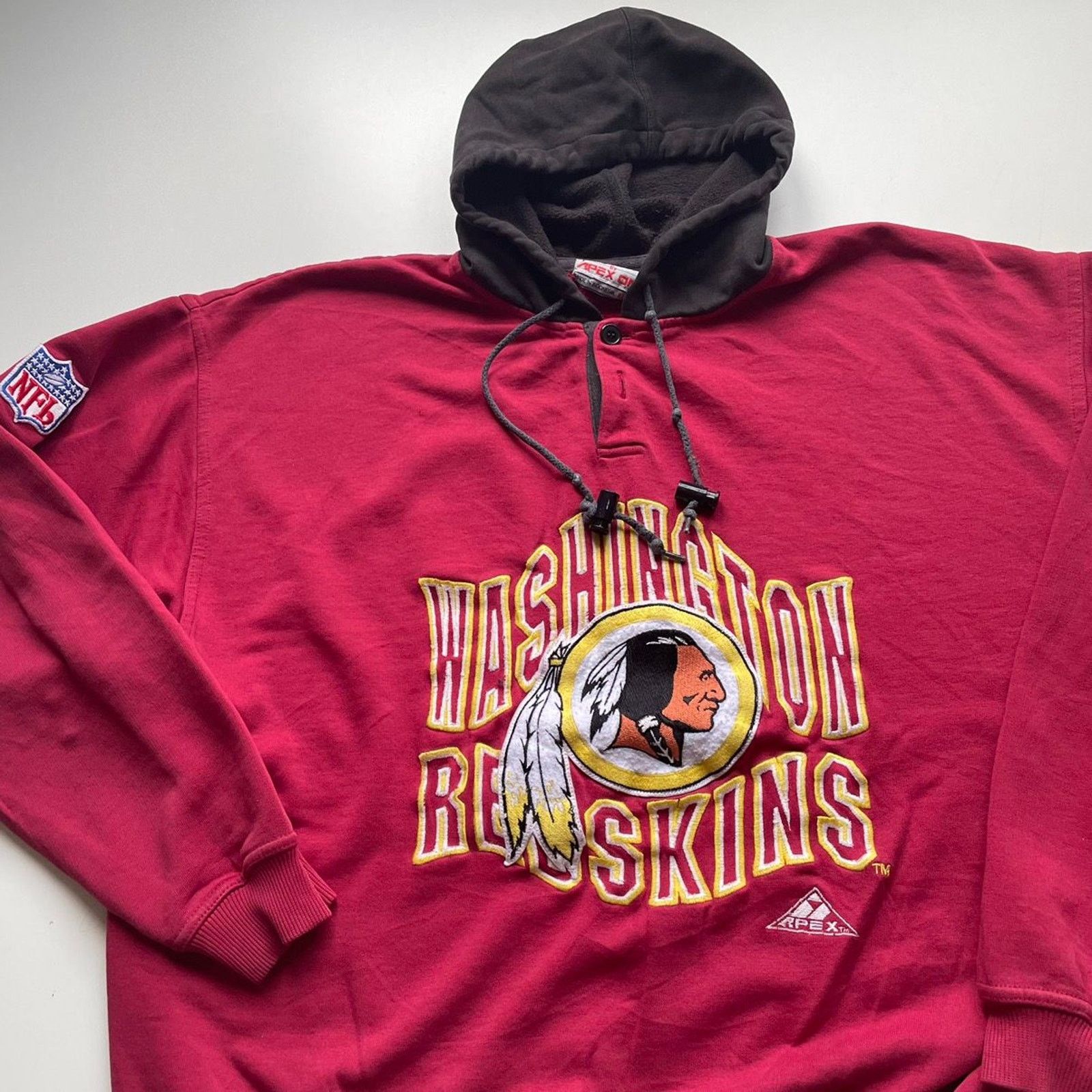 Apex One Vintage 90s Washington Redskins NFL Apex One Hoodie Large Size US L / EU 52-54 / 3 - 2 Thumbnail