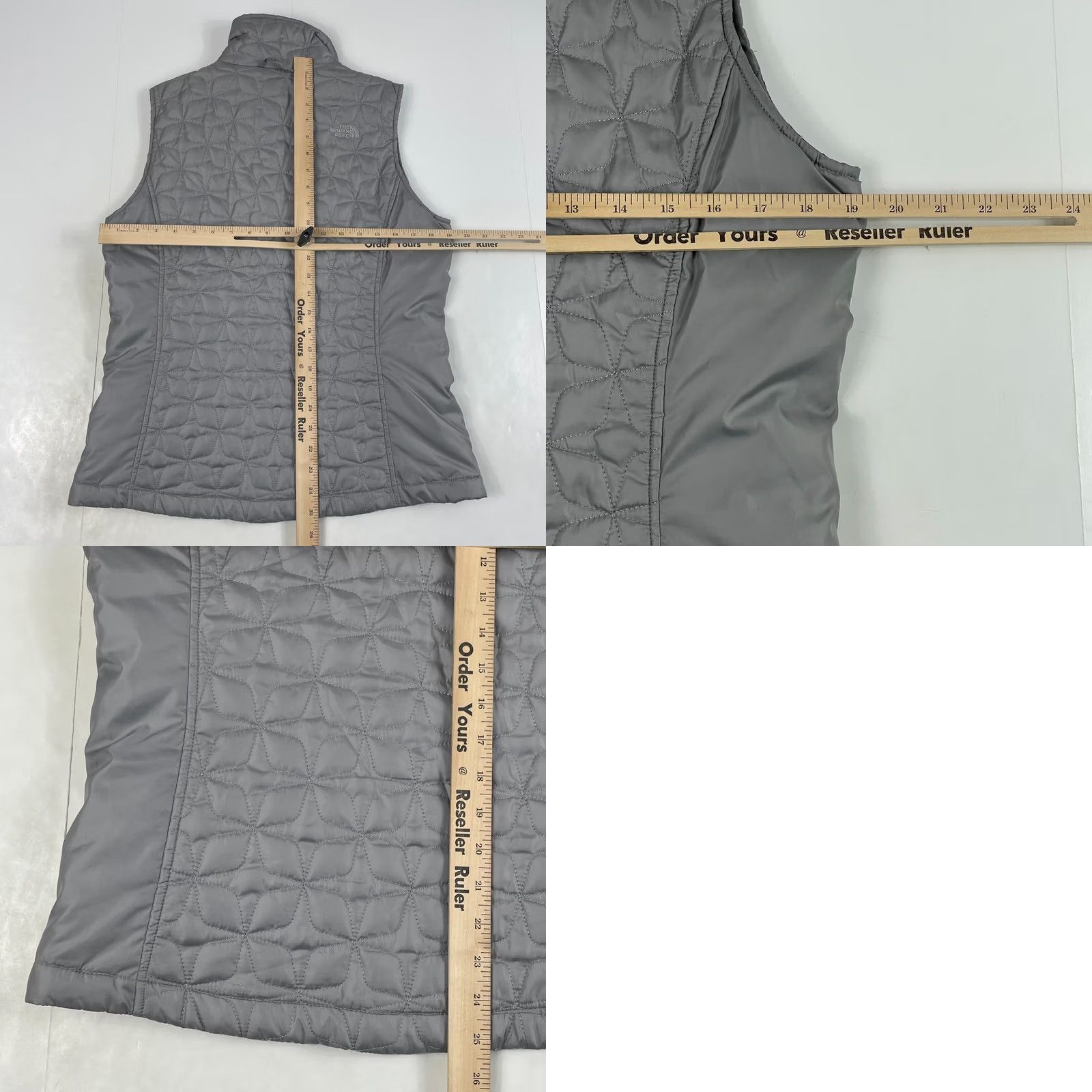 The North Face The North Face Vest Women Medium Gray Thermoball Puffer Full Zip Trekking Skiing Size M / US 6-8 / IT 42-44 - 9 Thumbnail