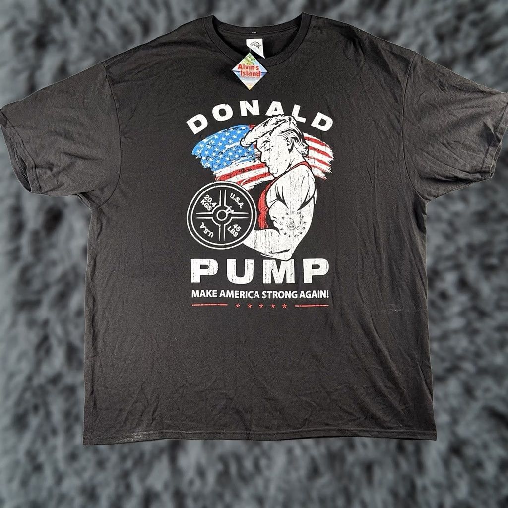 Delta VINTAGE? No. Donald Trump T Shirt 2XL Black Make America Strong Again Logo Crew Neck Short Sleeve Men Funny Shirt Size US XXL / EU 58 / 5 - 1 Thumbnail