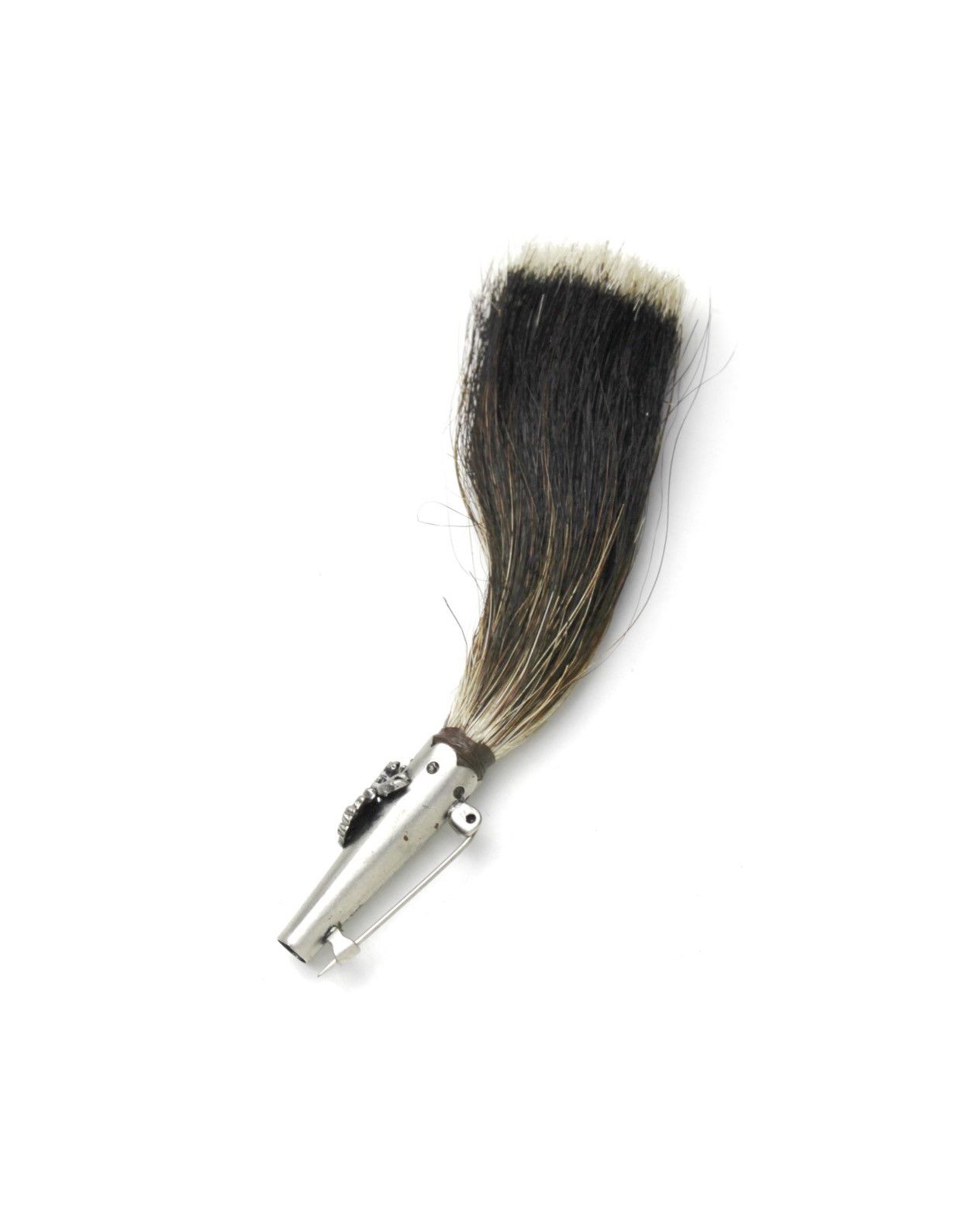 Vintage 1960S GERMAN HUNTER’S HAT PIN – BOAR’S HAIR & STAG BADGE Size ONE SIZE - 2 Thumbnail