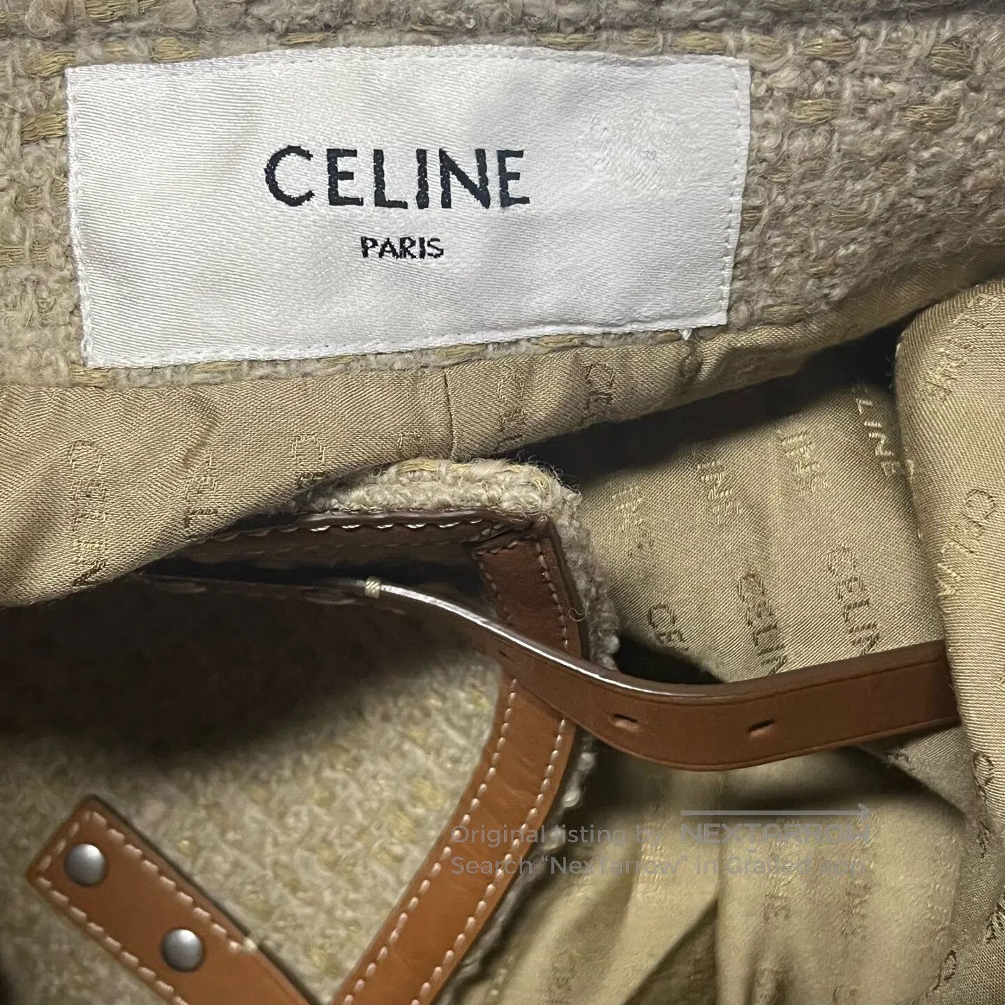 Celine CELINE Knitted circular wool jacket with shoulder straps| Size S / US 4 / IT 40 - 5 Thumbnail