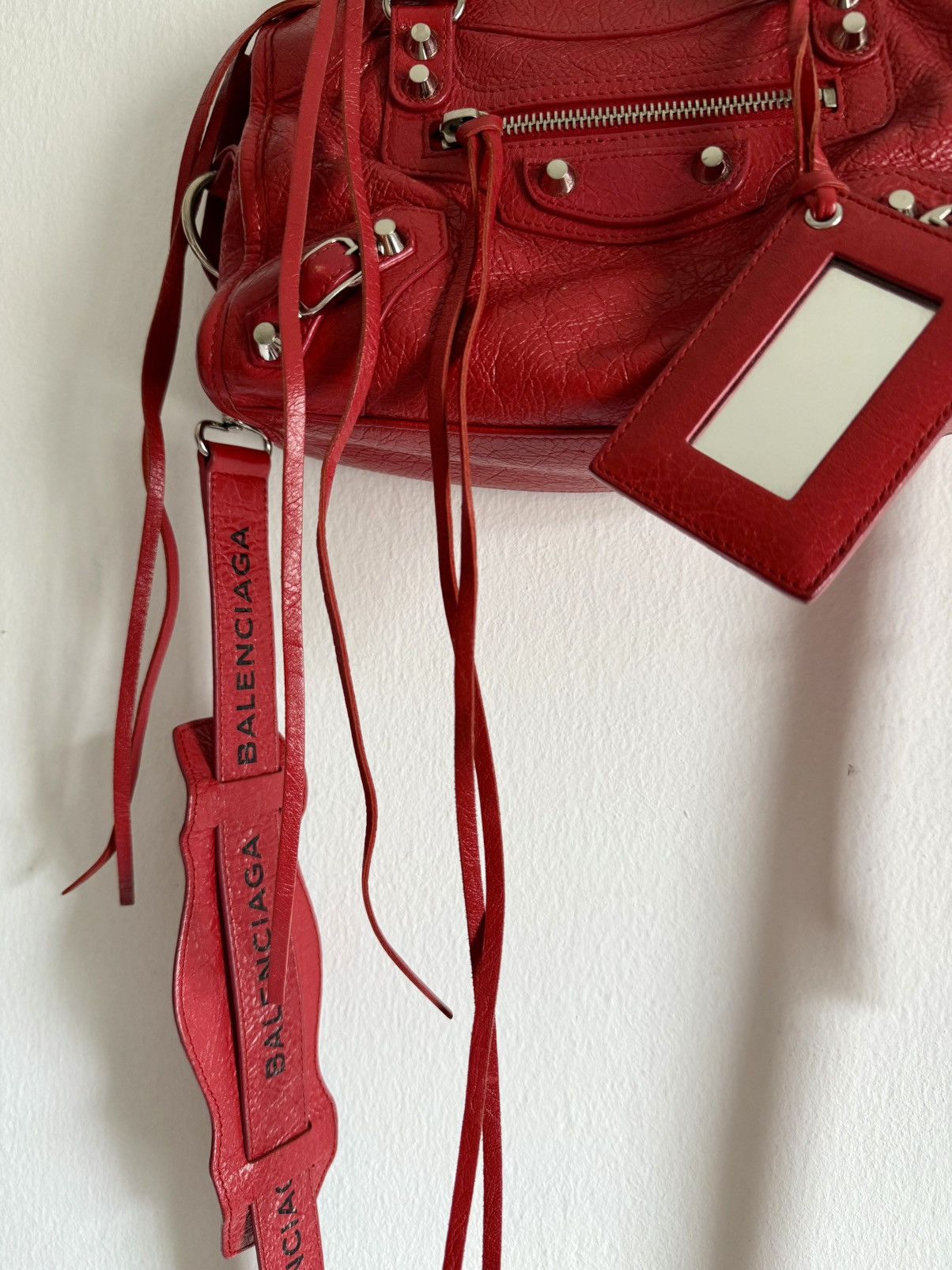 Balenciaga Balenciaga Classic Mini City Red lambskin Shoulder bag Size ONE SIZE - 7 Thumbnail