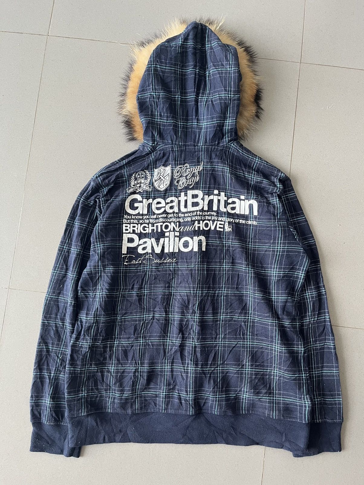 If Six Was Nine × Japanese Brand × Le Grande Bleu (L.G.B.) Japanese~Royal Craft Poem Fur Hoodie Gothic Ifsix Lgb Style Size US L / EU 52-54 / 3 - 4 Thumbnail