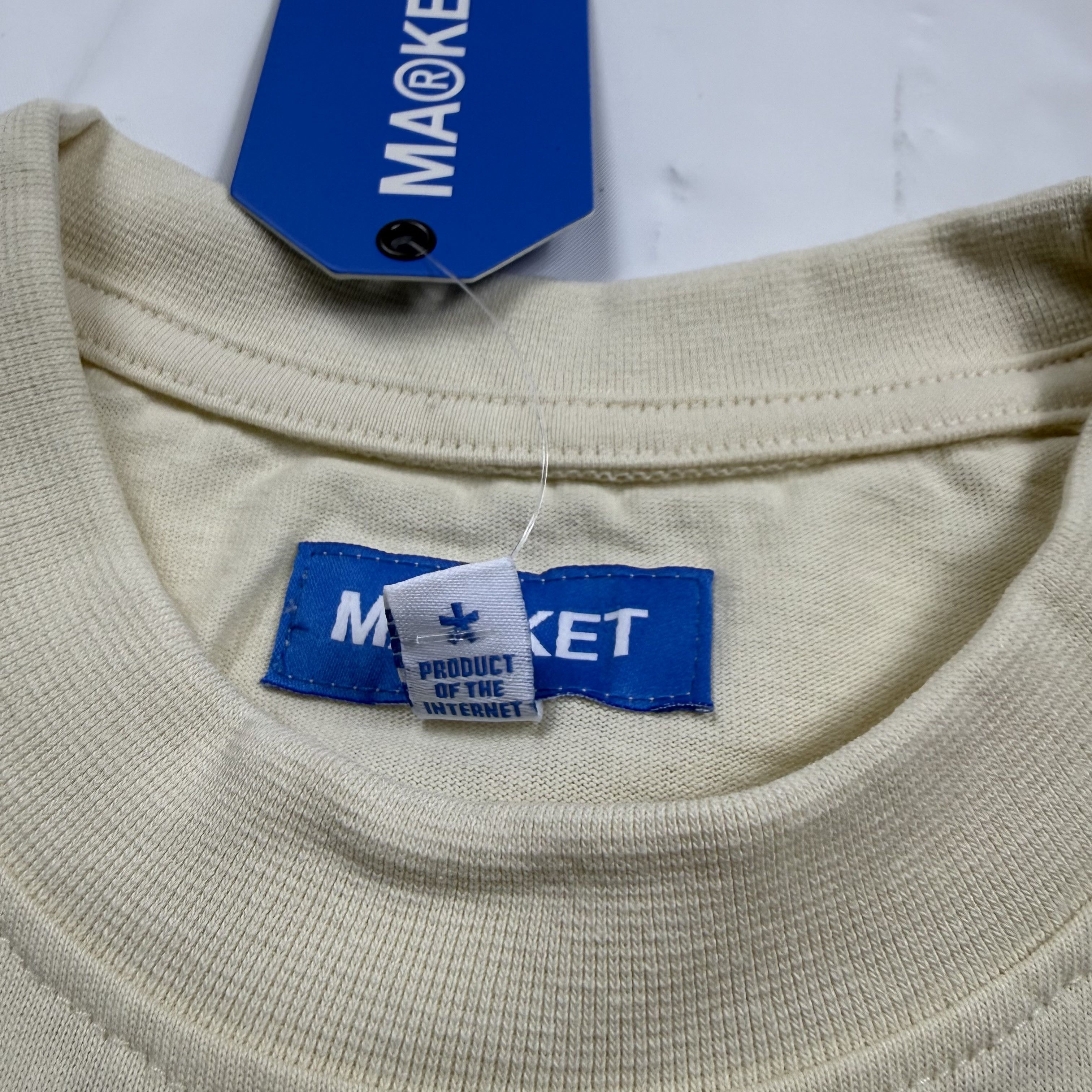 Market MARKET Just Do Nothing Fall Ecru Graphic Tee Mens Medium NEW Size US M / EU 48-50 / 2 - 4 Thumbnail