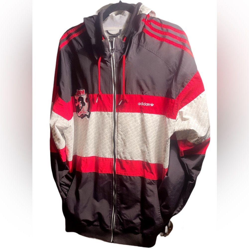 Adidas Vintage deadstock Adidas “jam MasterJay”nylon jacket Size US L / EU 52-54 / 3 - 1 Thumbnail