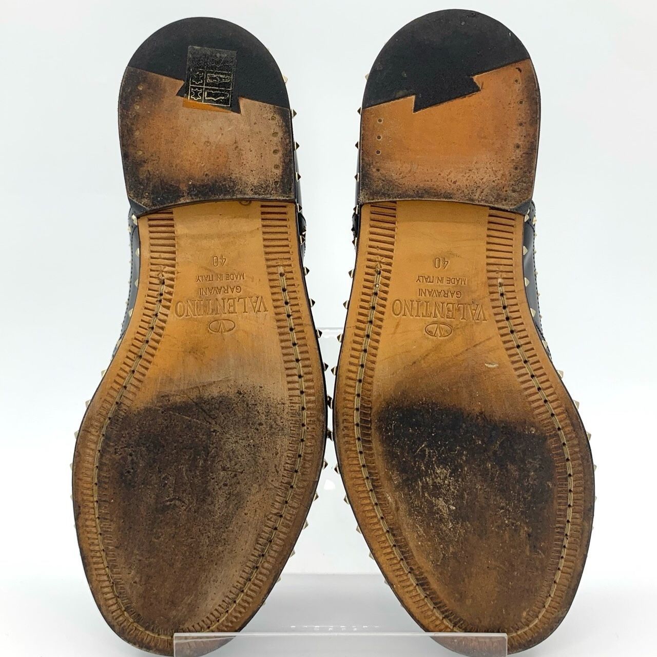 Valentino Valentino Black Leather Spike & Brogue Lace-Up Shoes, Size 4 Size US 7 / EU 40 - 6 Thumbnail