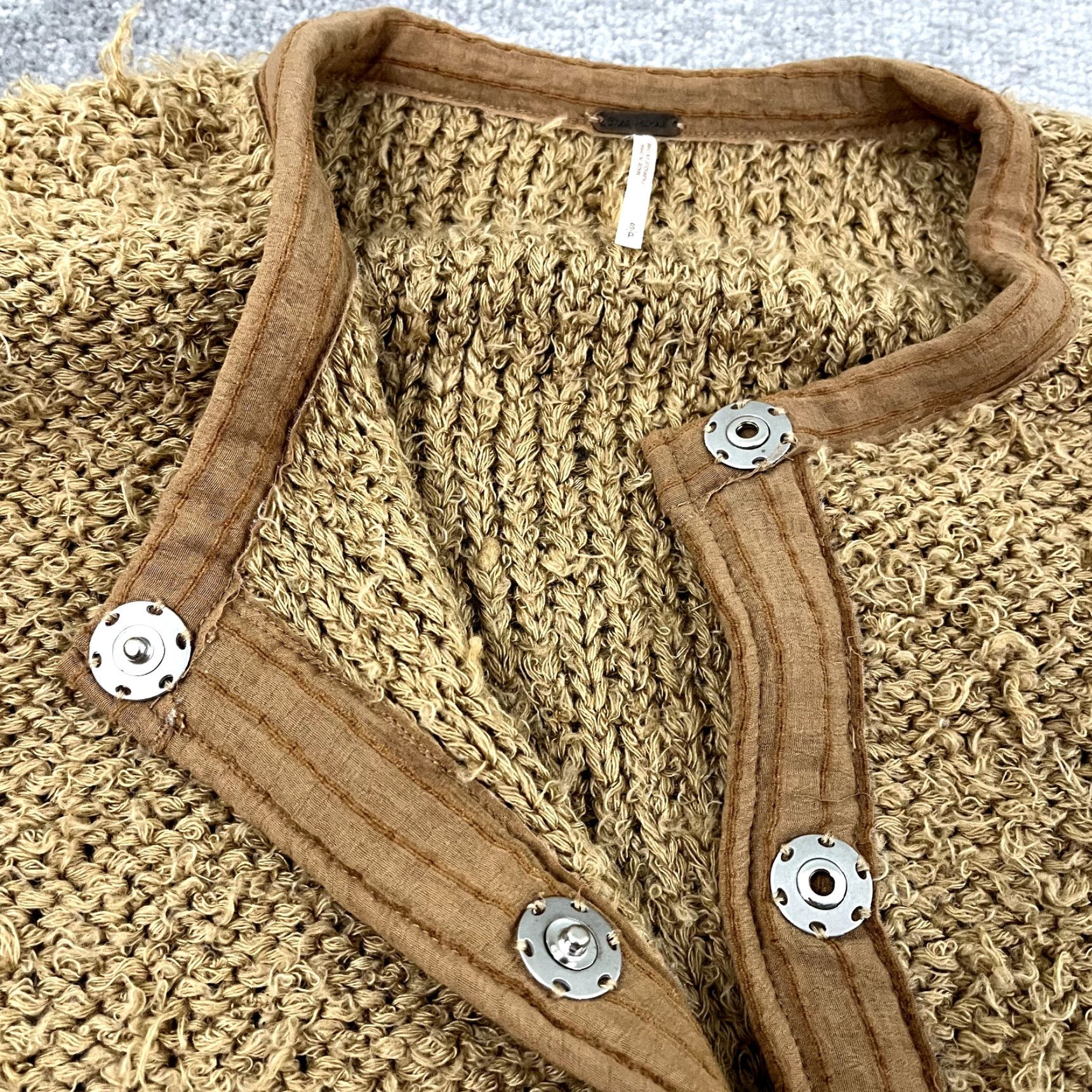 Free People FREE PEOPLE Oversized Sweater Womens Small Brown Warm Fuzzy Long Coat with Pockets Size S / US 4 / IT 40 - 7 Thumbnail
