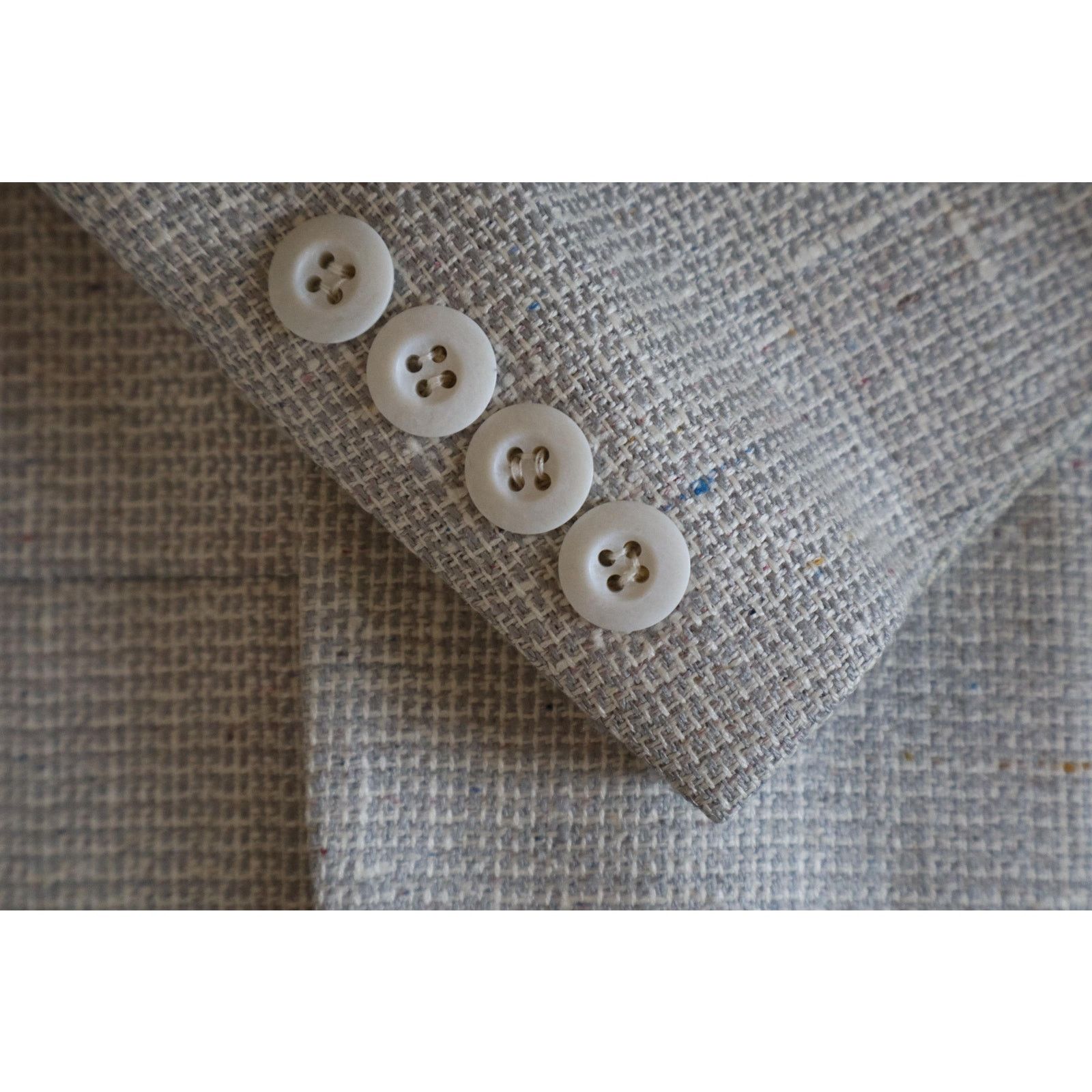 Christian Dior Monsieur 40S Vintage Christian Dior Flecked Ivory Silk Tweed Blazer Size 40S - 8 Thumbnail