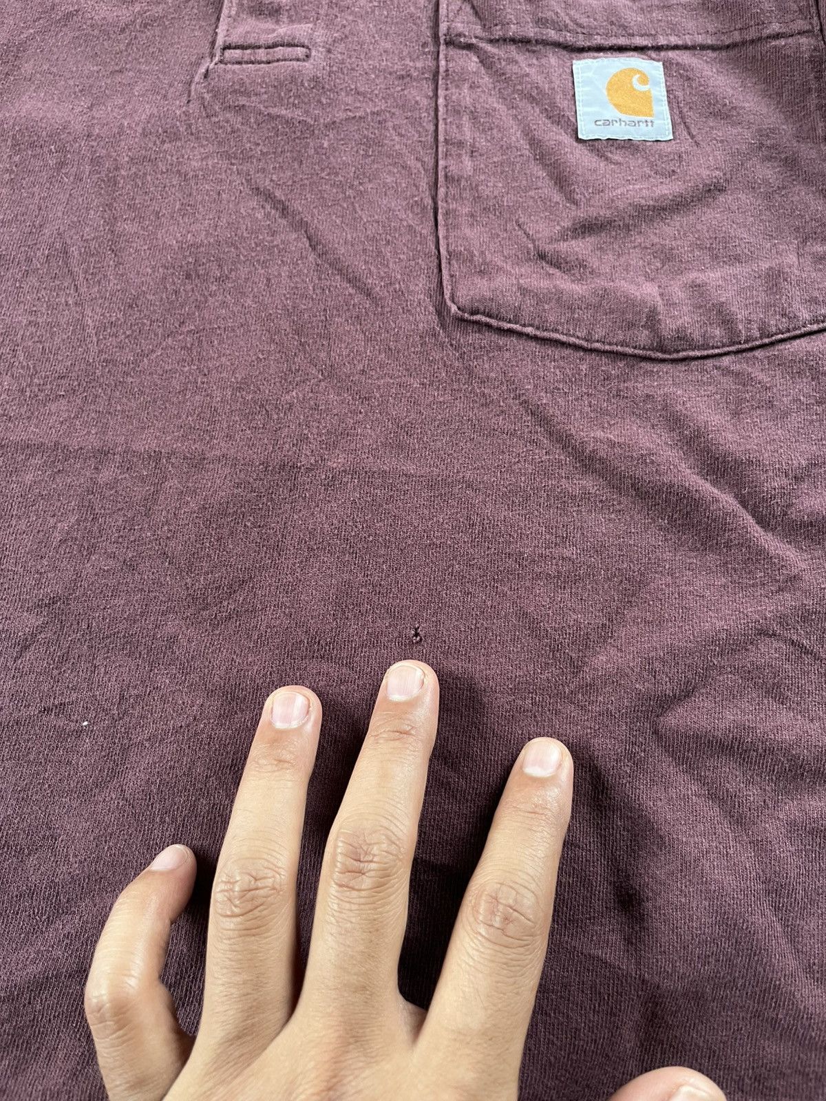 Carhartt × Vintage ⚡️STEALS⚡️Carhartt Single Pocket Half button Long Sleeve Tees Size US L / EU 52-54 / 3 - 5 Thumbnail