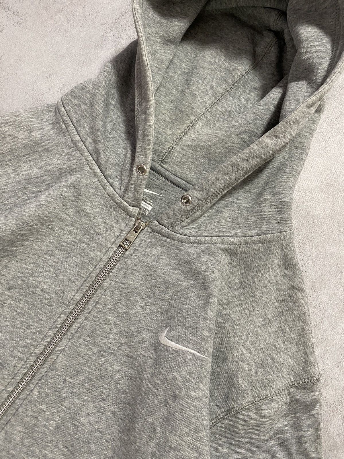 Nike × Vintage 🦍 Vintage Zip Up Hoodie Nike Mini Swoosh Size US L / EU 52-54 / 3 - 4 Thumbnail