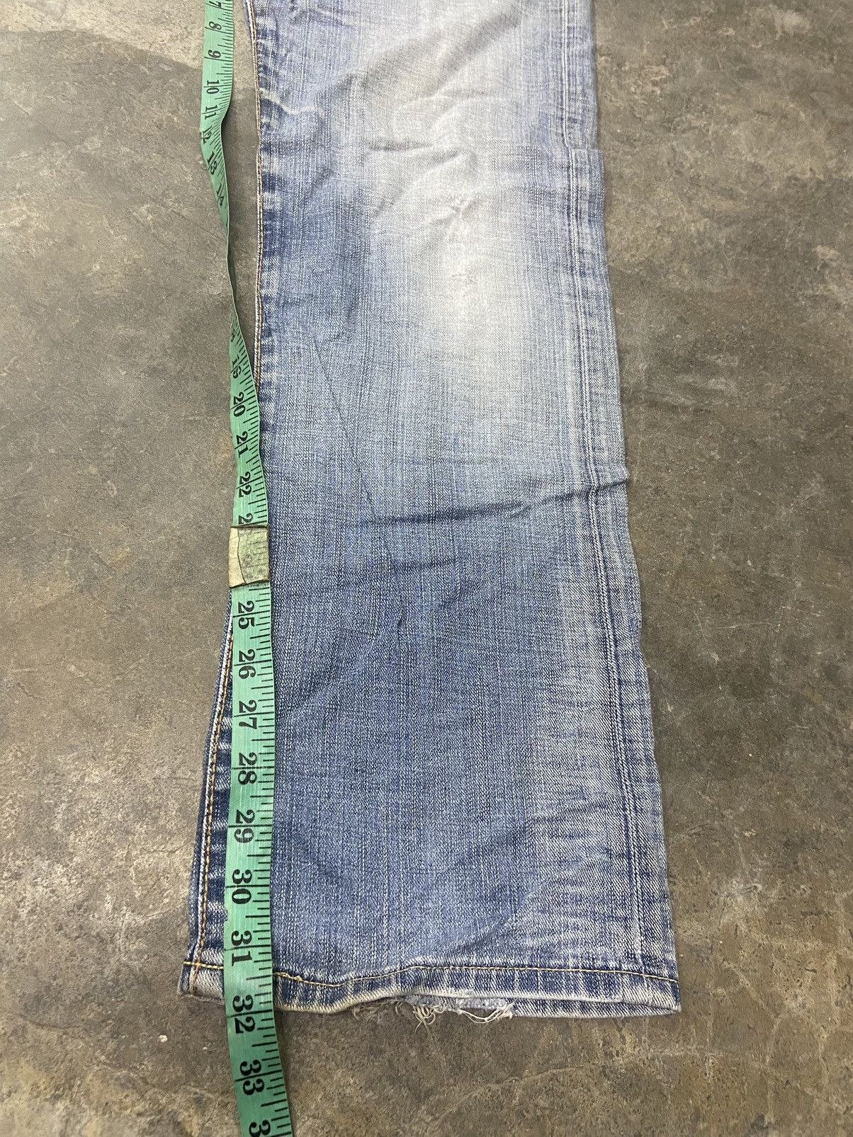 KMRii 🔥 Edwin 503 jeans Edwin Blue trip washed distressed Size US 33 - 14 Thumbnail