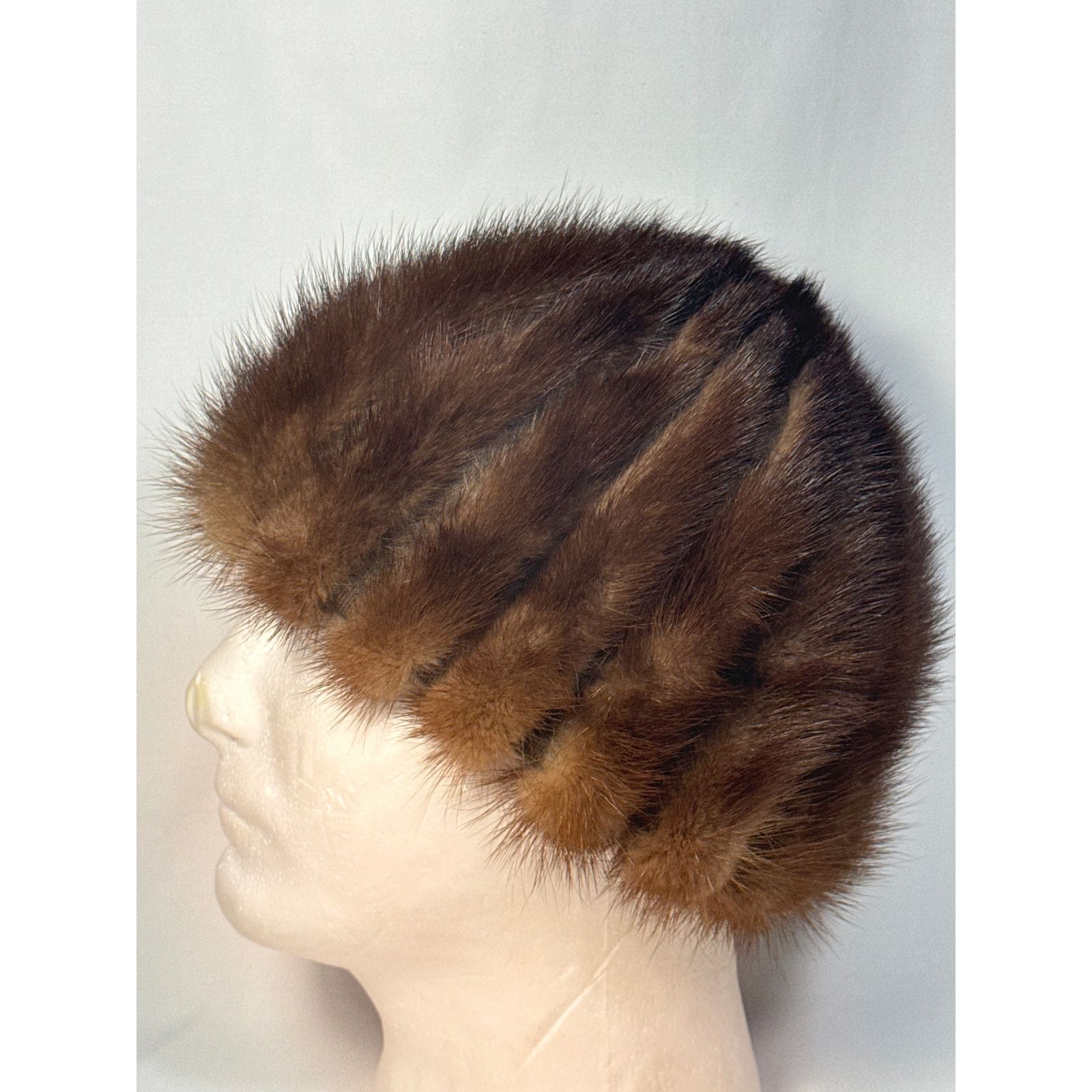 Other Vintage Russian Brown Fur Pillbox Elegant Winter Hat Size ONE SIZE - 2 Thumbnail
