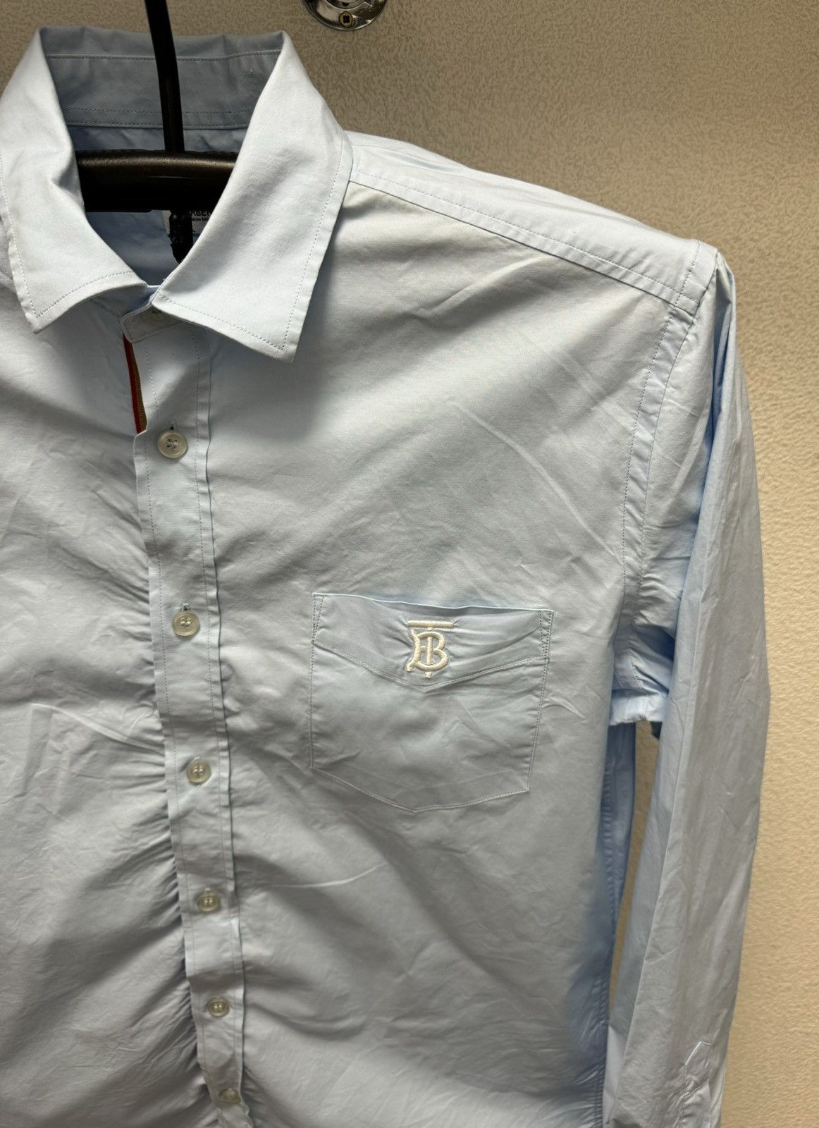 Burberry Burberry London England blue shirt longsleeve monogram Xl Size US XL / EU 56 / 4 - 5 Thumbnail