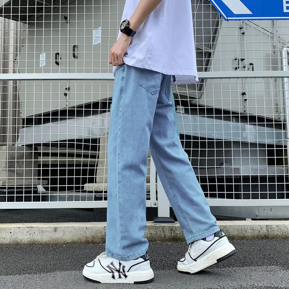 Japanese Brand × Jean Retro loose straight leg wide leg casual jeans Size US 32 / EU 48 - 3 Thumbnail