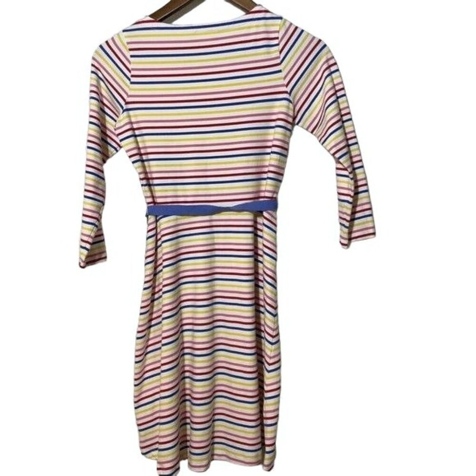 J.Crew Crewcuts Dress Girls 12 Tie Waist Colorful Stripes Size XL / US 12-14 / IT 48-50 - 2 Thumbnail