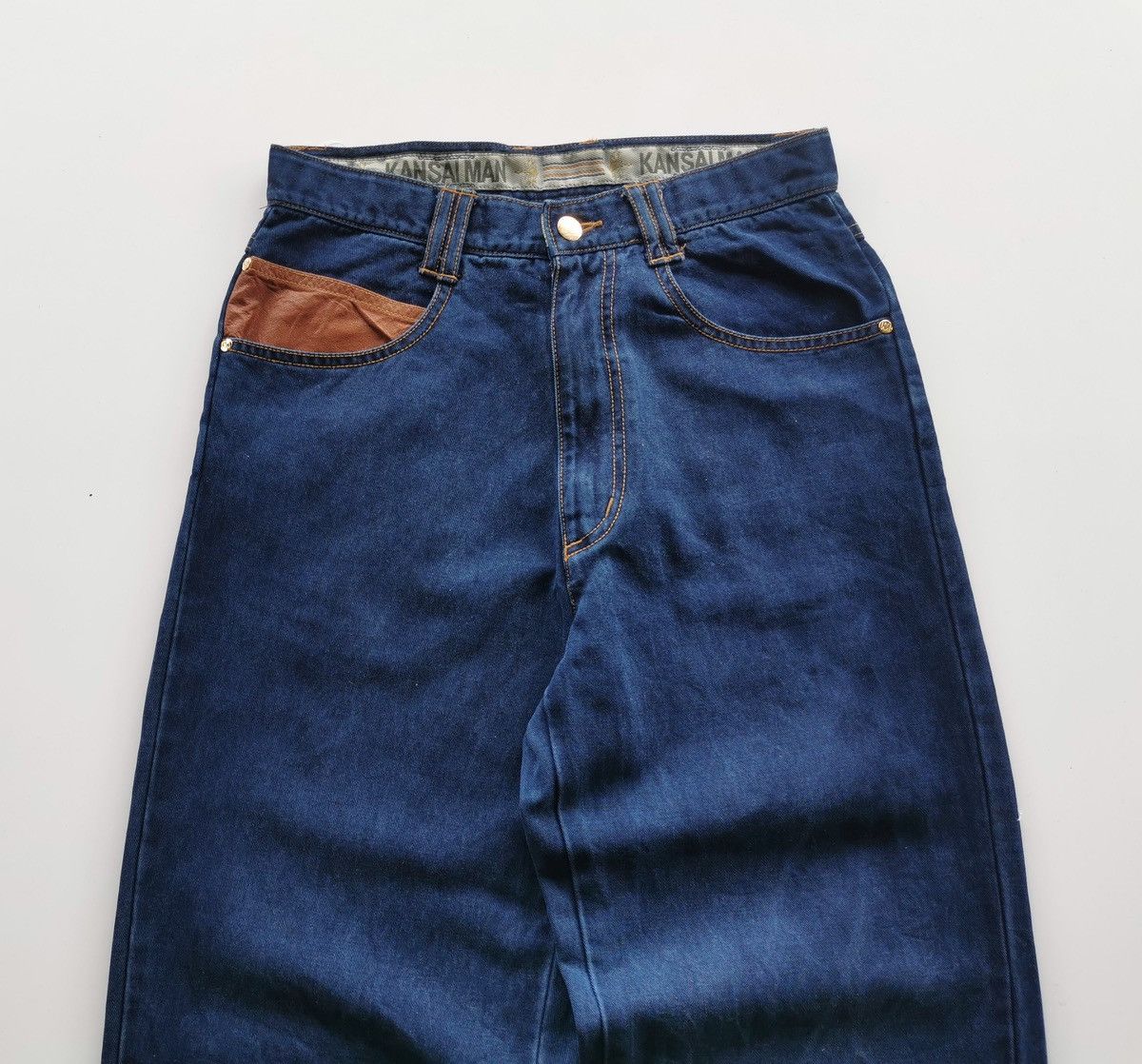 Kansai Yamamoto Vintage Kansai Man Embroidery Logo Jeans ( Size 28x43.5 ) Size US 28 / EU 44 - 5 Thumbnail