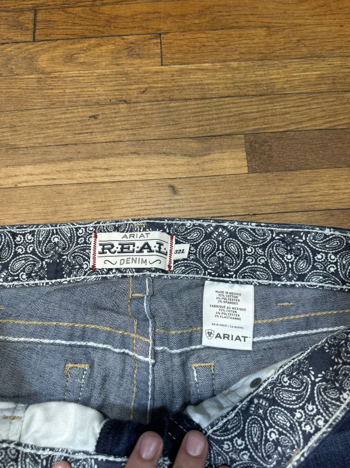 Ariat Ariat Real Denim Jeans Sz 32 x 36 Size US 32 / EU 48 - 6 Thumbnail