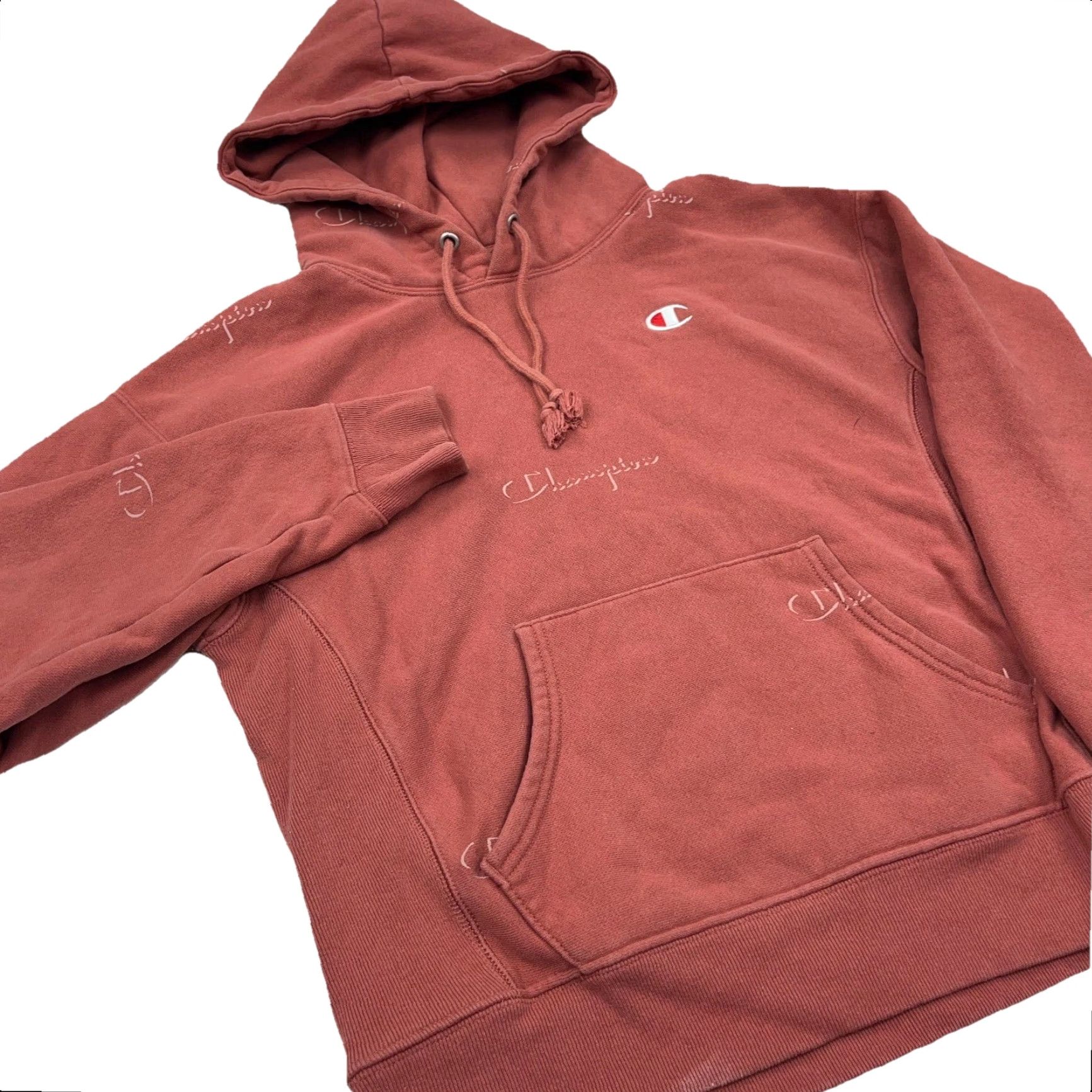 Champion Champion Hoodie Women Medium Pink Reverse Weave Sweatshirt Sweater Heavy Retro Womens Size M / US 6-8 / IT 42-44 - 5 Thumbnail