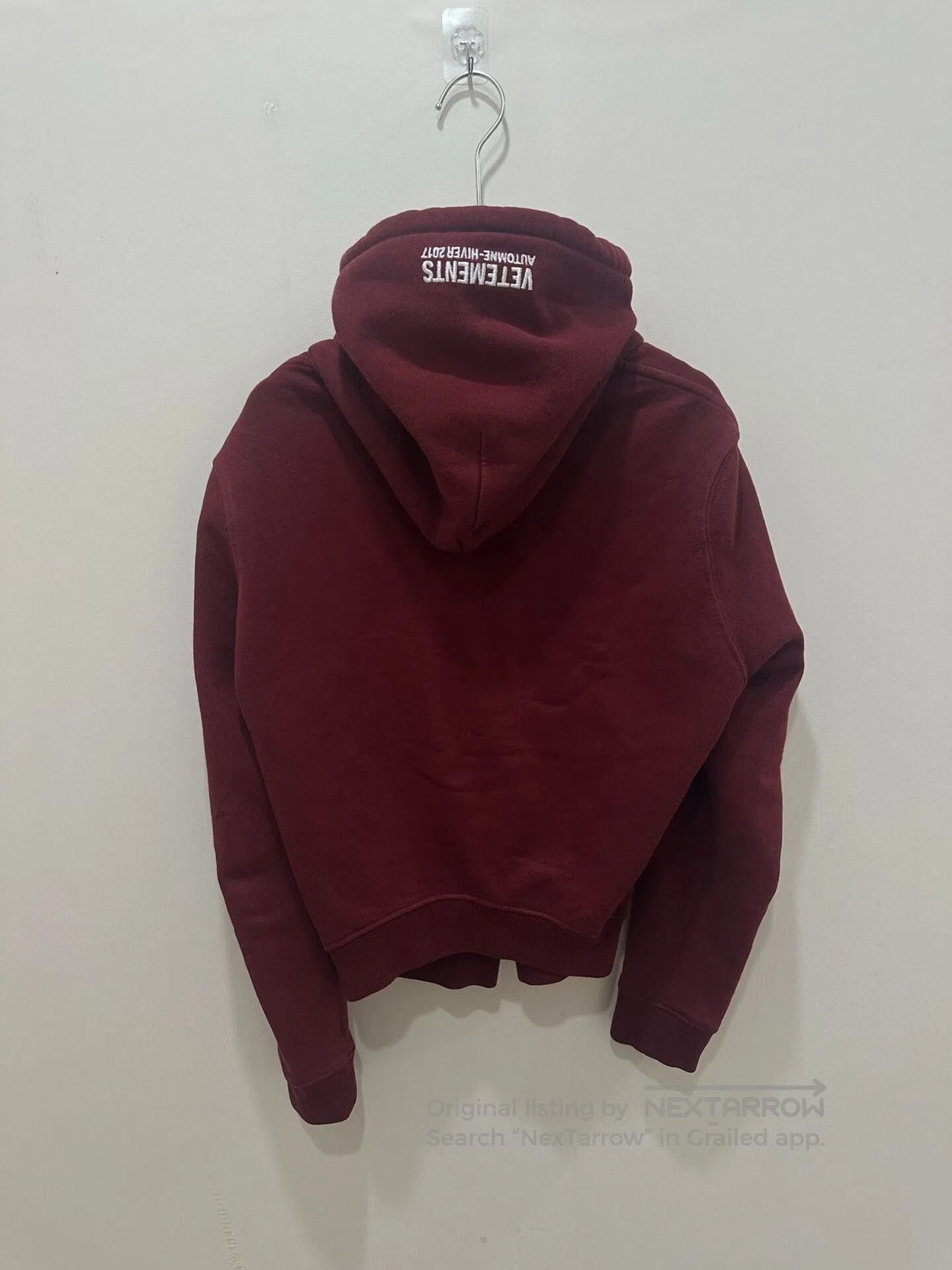 Vetements vetements zip-up hoodie in deep burgundy. Size US S / EU 44-46 / 1 - 2 Thumbnail