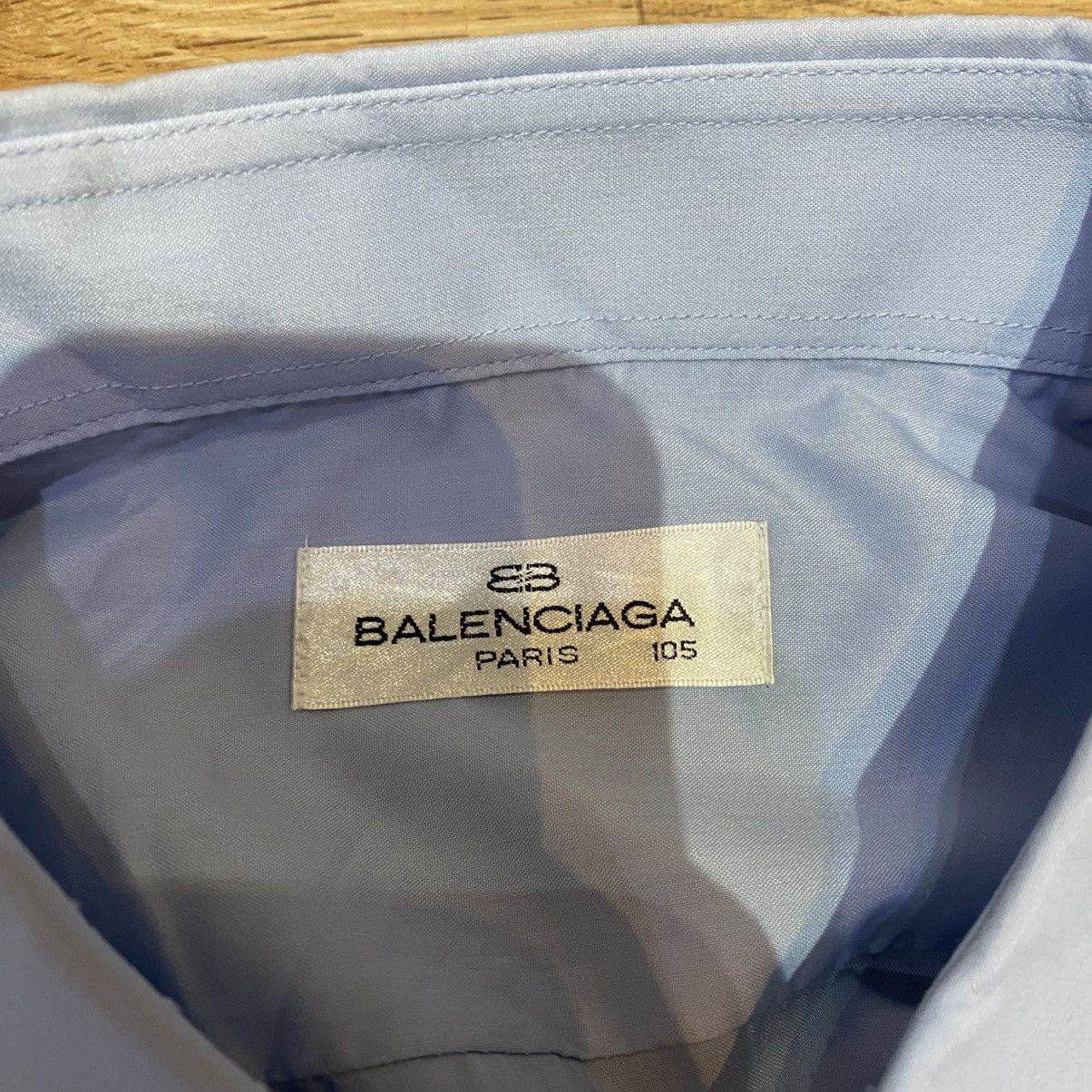 Balenciaga 90s Vintage Balenciaga Blue Button Up Shirt Size US L / EU 52-54 / 3 - 14 Thumbnail