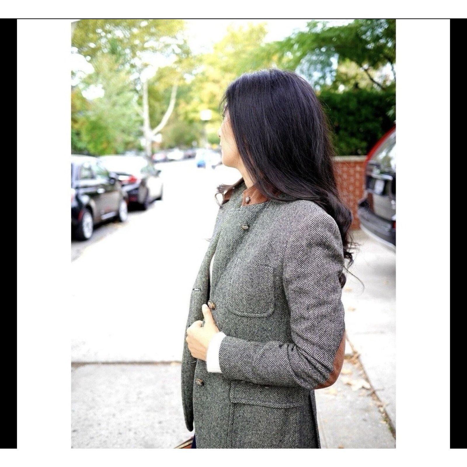 Lauren Ralph Lauren Ralph Lauren Brown Tweed Wool Herringbone Elbow Patch 4 Size S / US 4 / IT 40 - 1 Thumbnail