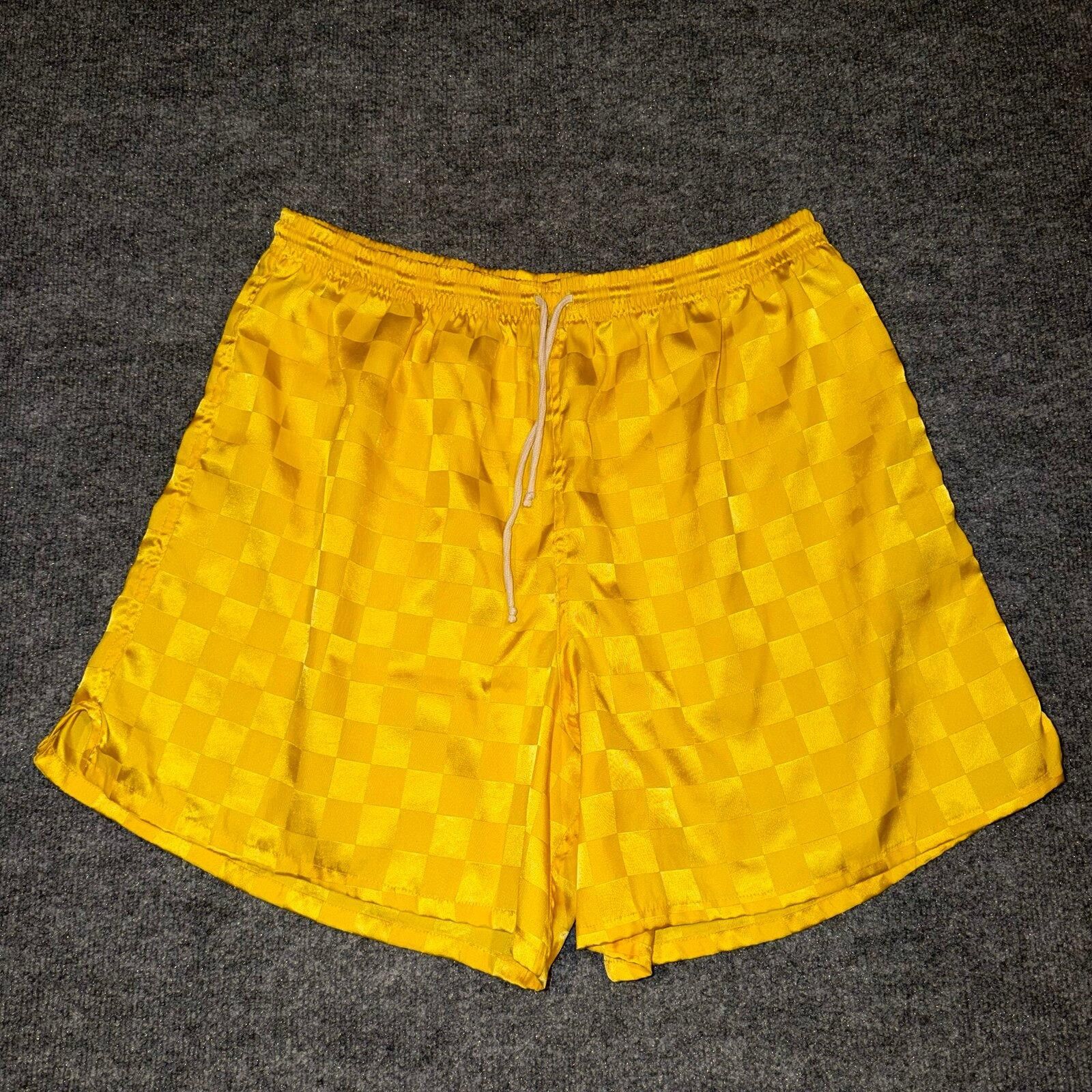 Other High 5 Yellow Dazzle Checkered Nylon Shorts Mens MD Vtg Size US 32 / EU 48 - 1 Thumbnail