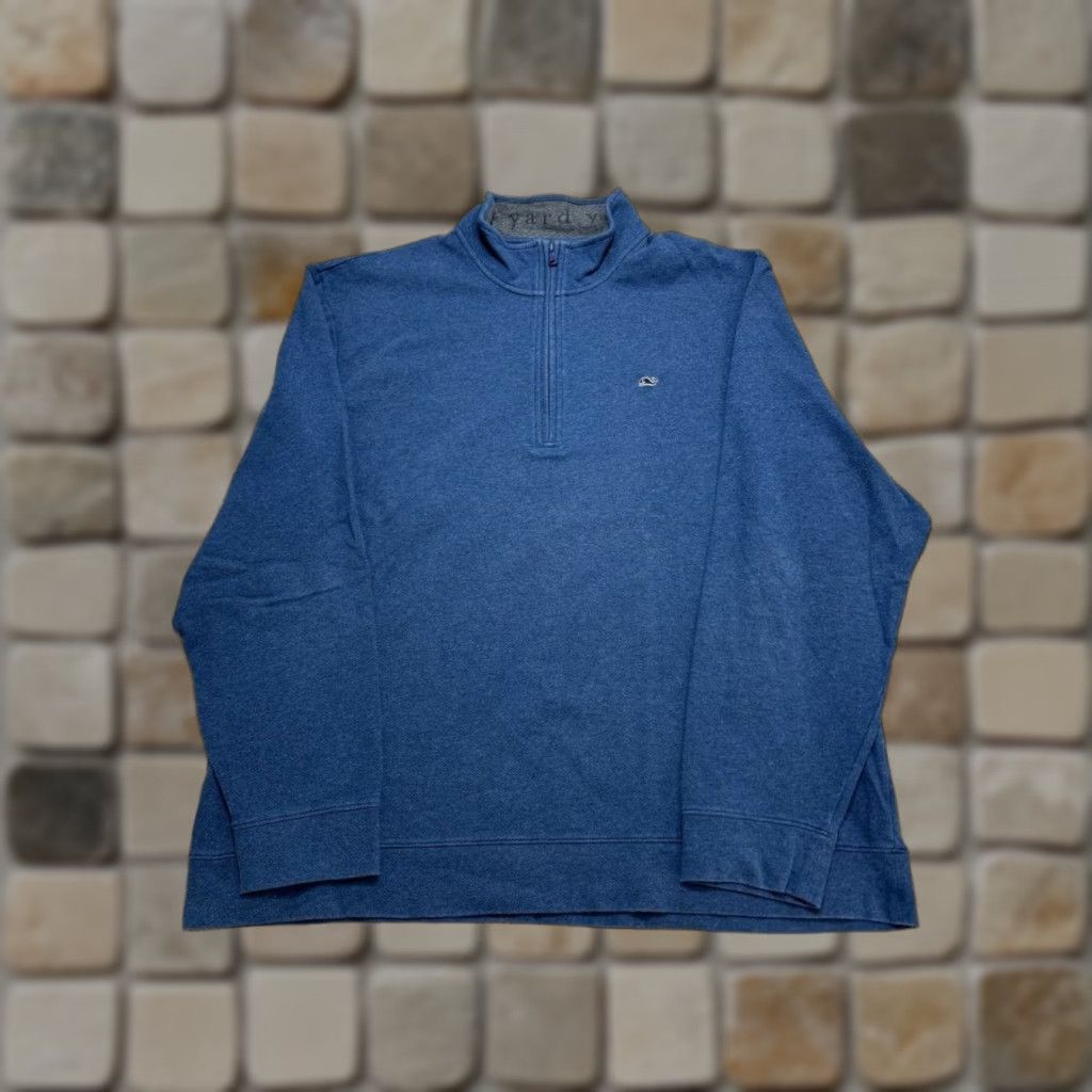 Vineyard Vines Vineyard Vines Sweater Mens Xxl Blue Cotton Blend Golf Quarter Zip Shirt Size US XXL / EU 58 / 5 - 1 Thumbnail