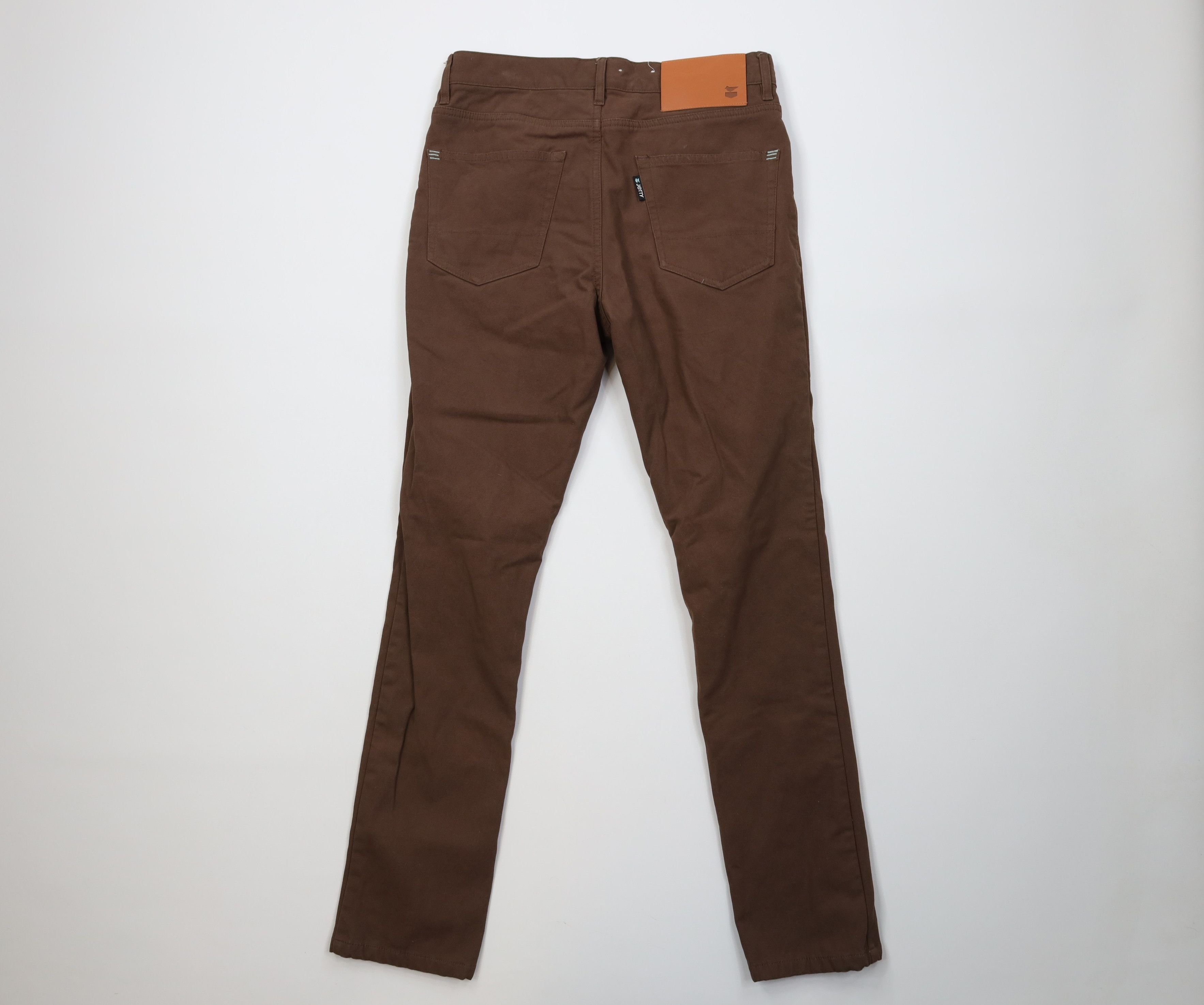 Vintage Jetty Mariner Flannel Lined Skinny Leg Canvas Pants Brown Size US 30 / EU 46 - 11 Thumbnail