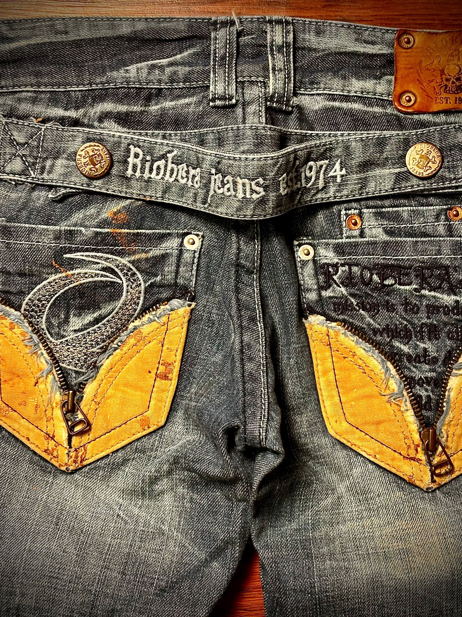 If Six Was Nine Vintage Riobera Jeans Red Peppers Style Denim Pants Size 30" / US 8 / IT 44 - 3 Thumbnail