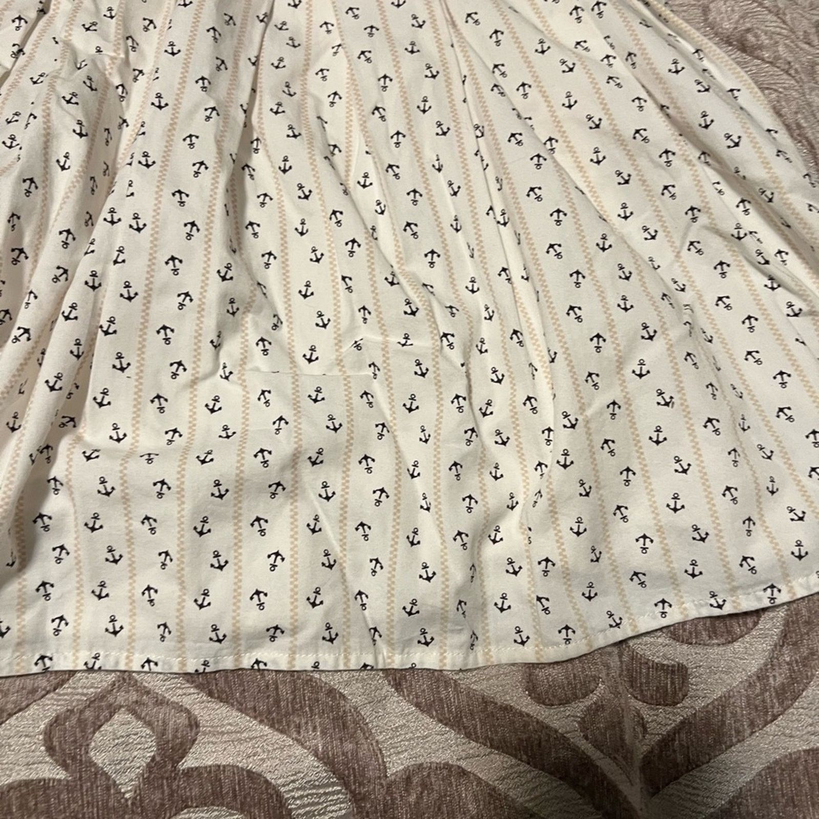 Jack Wills Jack Wills Women's Cream and Navy Dress - Size 6 Size M / US 6-8 / IT 42-44 - 7 Thumbnail