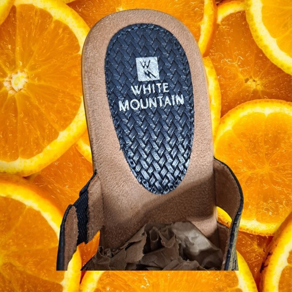 Other White Mountain Valora Comfort Slide Sandals Woven Navy Blue Size US 7.5 / IT 37.5 - 4 Thumbnail