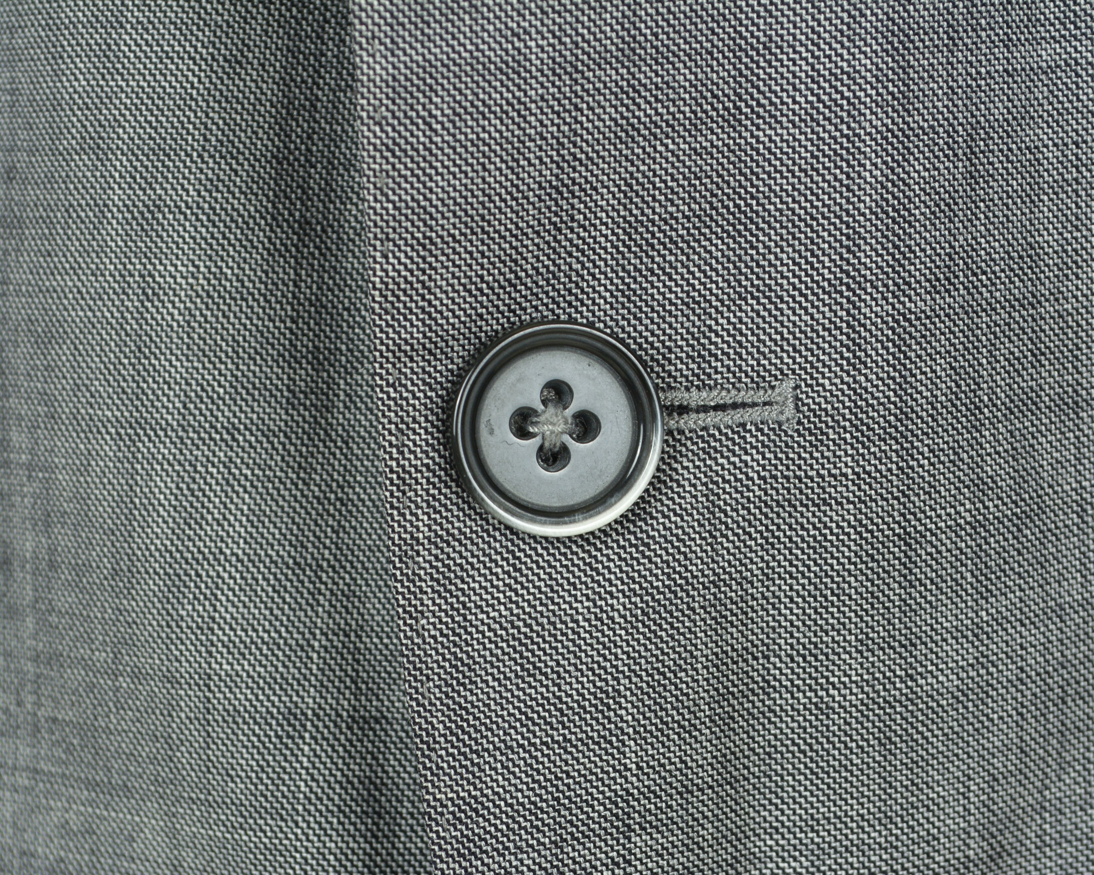 Designer STUDIO MILANO Textured Pattern Wool Blazer Jacket Grey Size 42R - 7 Thumbnail