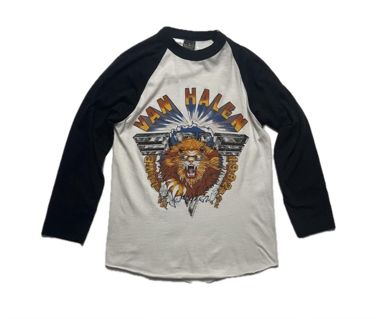 Vintage 1980s Van Halen Raglan Band Tour Tee Size US XS / EU 42 / 0 - 1 Thumbnail