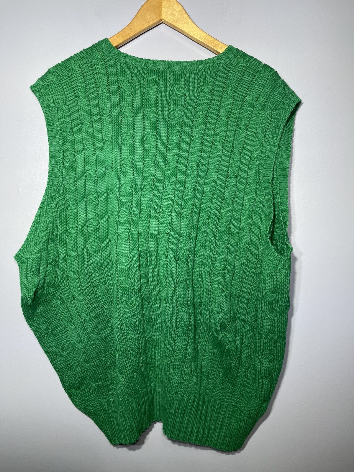 Polo Ralph Lauren Polo Ralph Lauren Pullover Sweater Vest XL Green Crest Knit Size US XL / EU 56 / 4 - 4 Thumbnail
