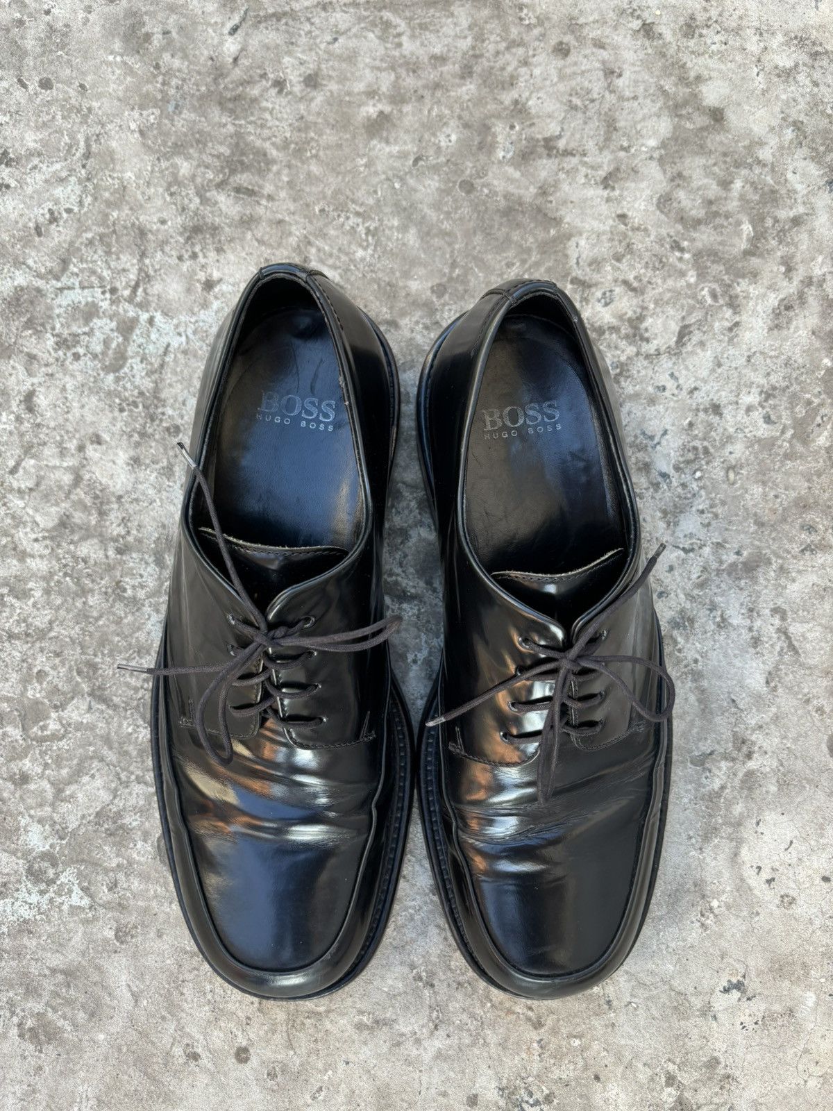 Hugo Boss Vintage 90s Hugo Boss Square Derby Shoes Size US 8.5 / EU 41-42 - 6 Thumbnail