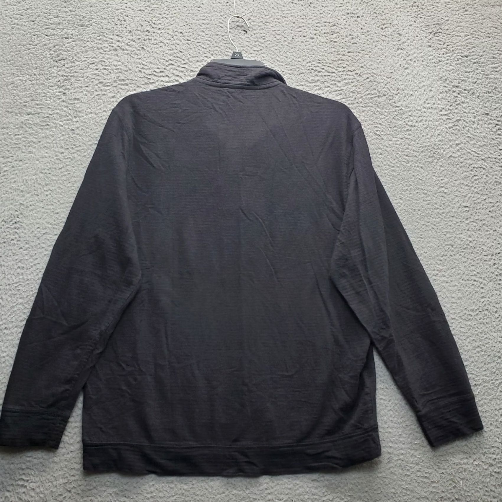 Calvin Klein Calvin Klein Mens XL Black Raglan Sleeve Mock Neck Quarter Zip Sweatshirt Size US XL / EU 56 / 4 - 2 Thumbnail
