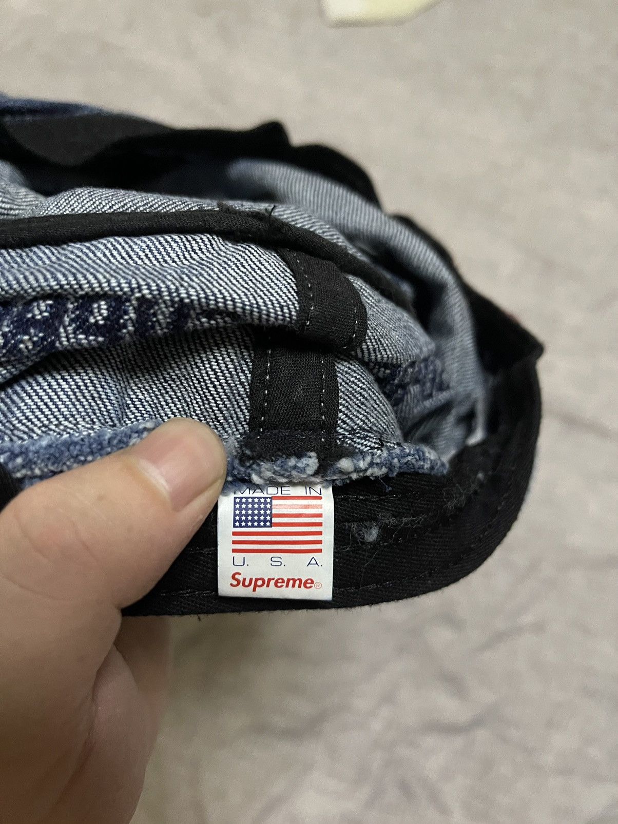 Supreme Supreme logo denim crusher M/L Size ONE SIZE - 4 Thumbnail