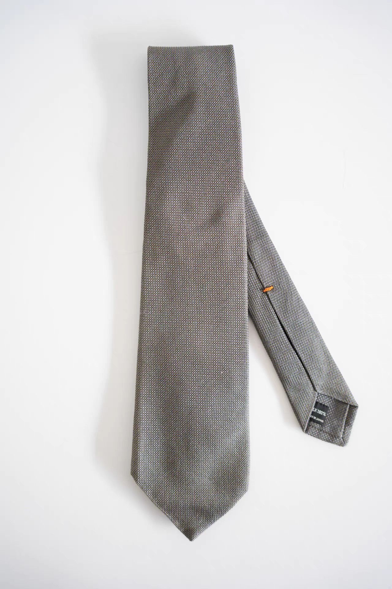 Yohji Yamamoto Yohji Yamamoto Gray & White Dot Silk Tie K4 Size ONE SIZE - 1 Thumbnail