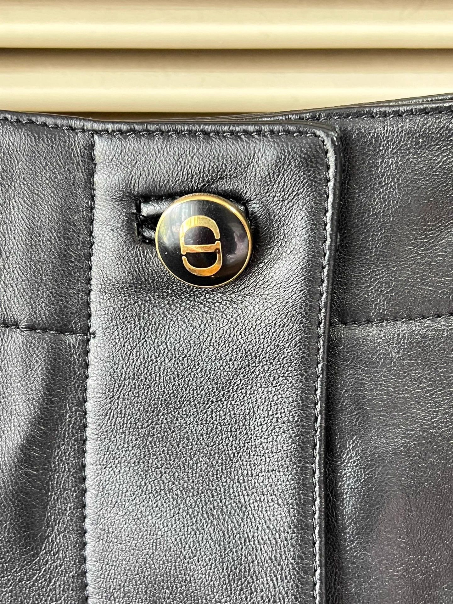 Dior Dior Black A-line Lambskin Mini Skirt 36 Size 26" / US 2 / IT 38 - 3 Thumbnail