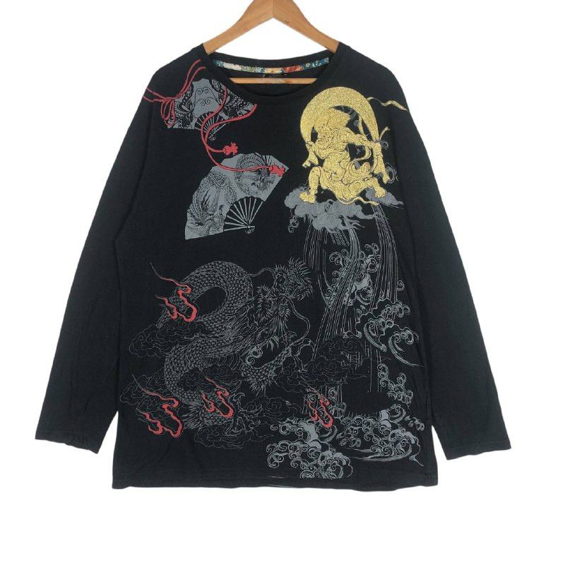 Japanese Brand Vintage Japanese Brand Style Sukarjan Dragon L/S T-shirt Size US L / EU 52-54 / 3 - 1 Thumbnail