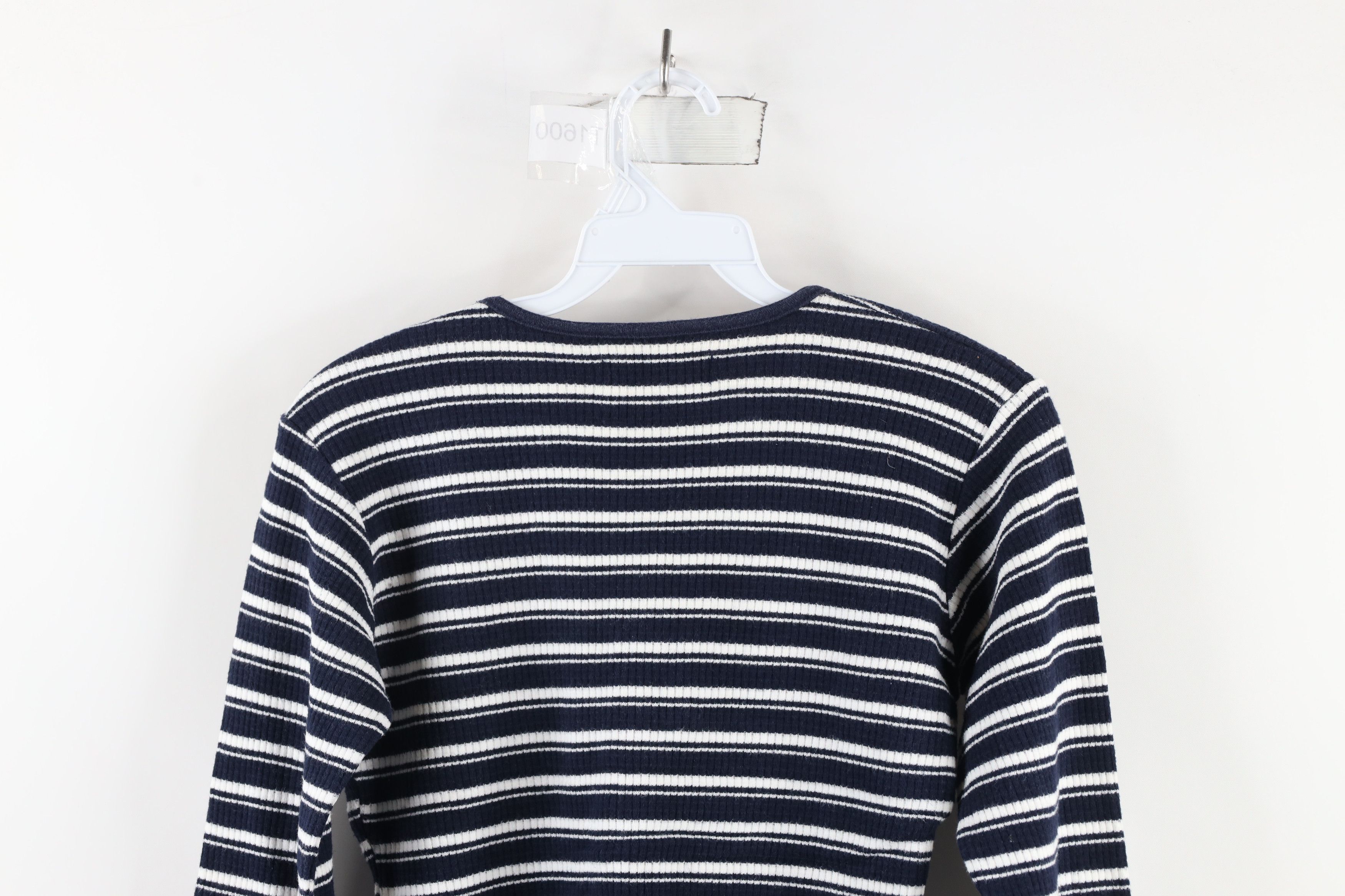 Vintage Vintage 90s Streetwear Cropped Thermal Long Sleeve T-Shirt Size L / US 10 / IT 46 - 8 Thumbnail