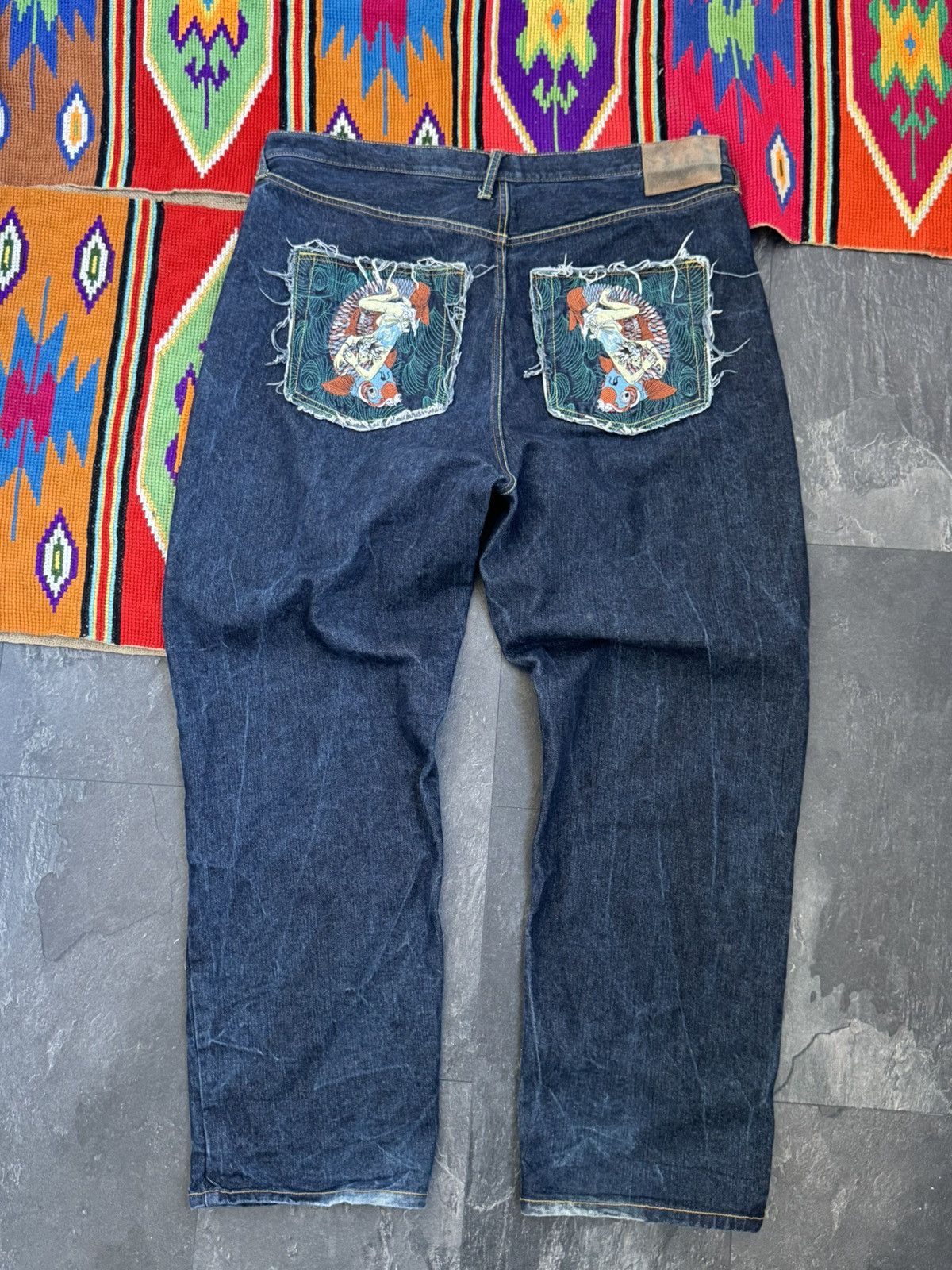 Red Monkey Red Monkey Company Embroidery Pocket Japan Denim Size US 40 / EU 56 - 2 Thumbnail